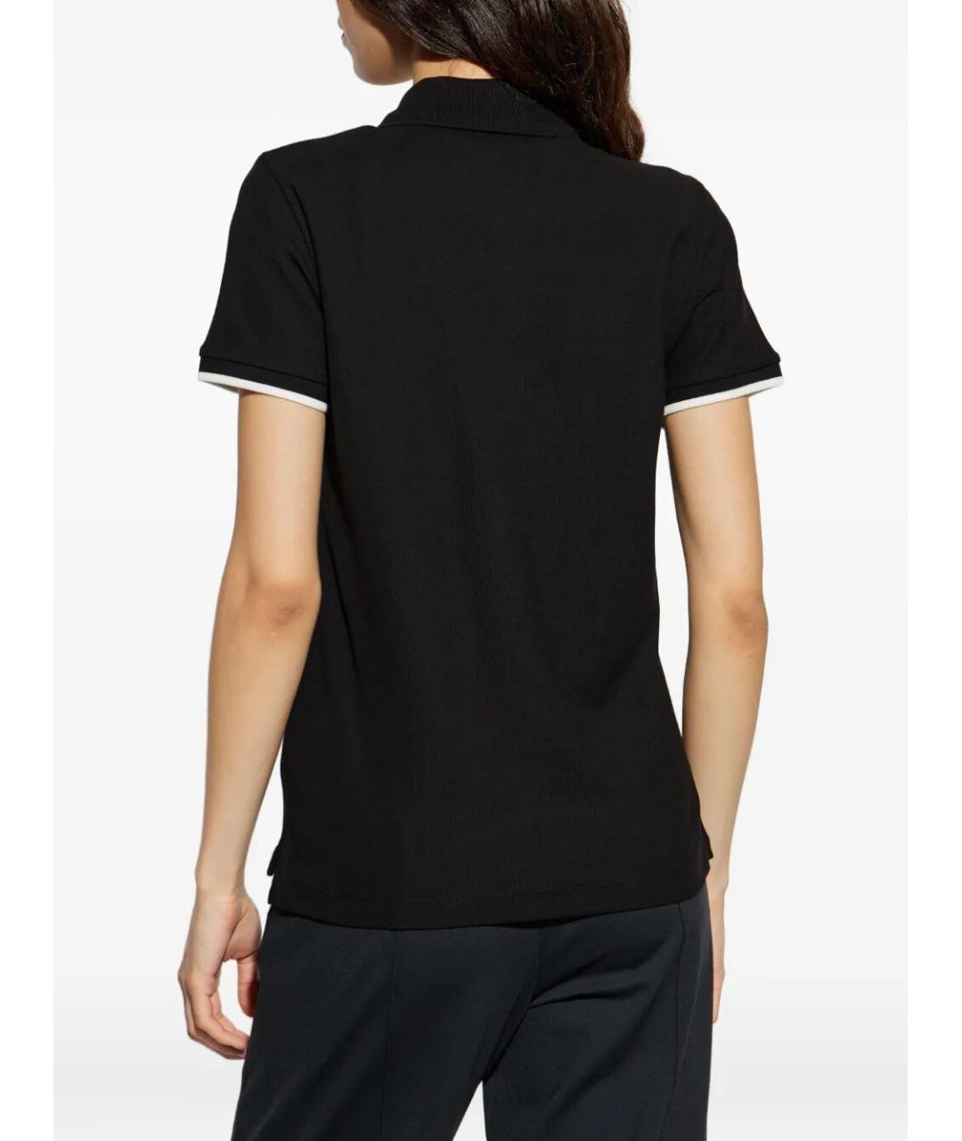 MONCLER Черная хлопковая футболка, фото 5