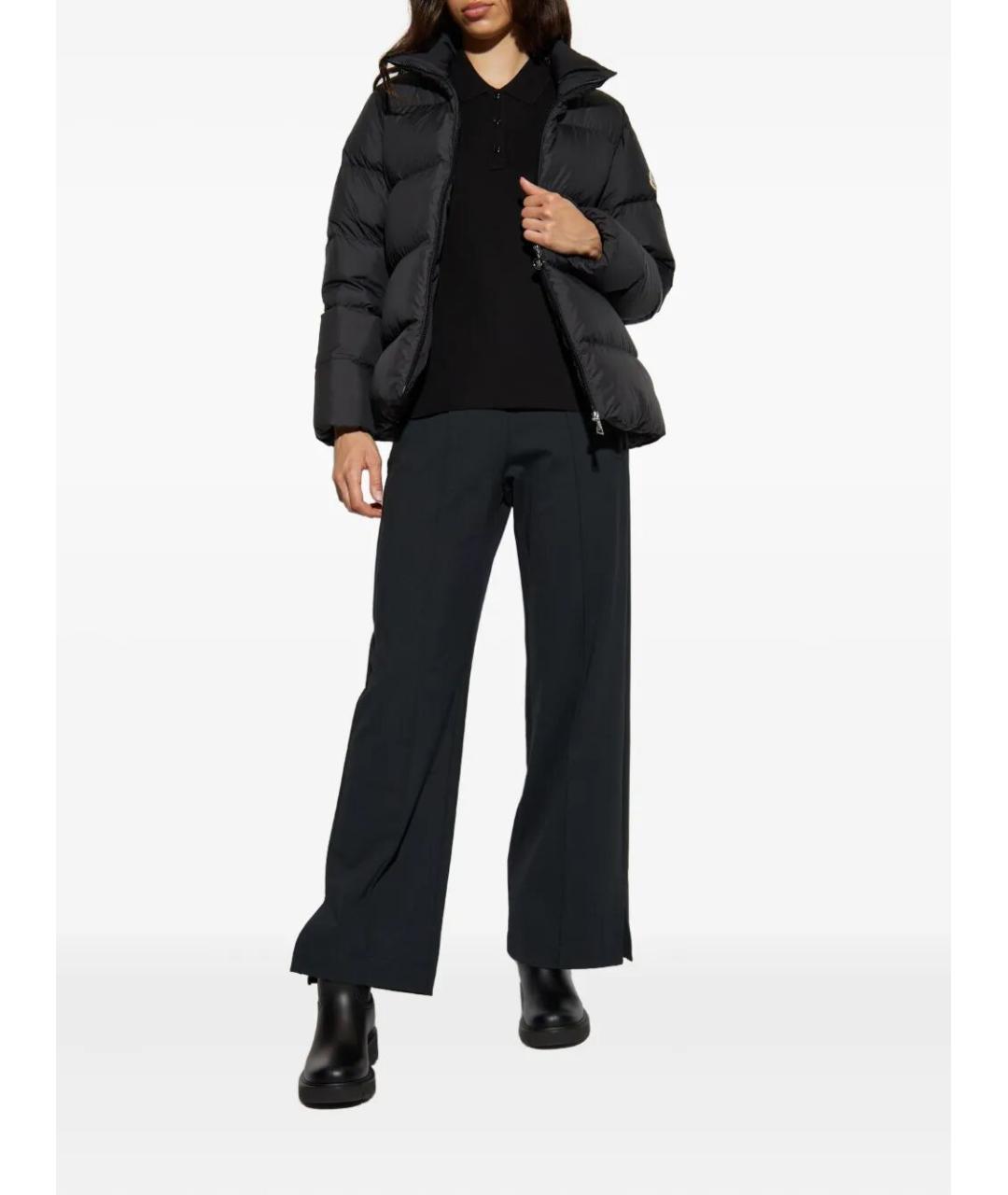 MONCLER Черная хлопковая футболка, фото 3