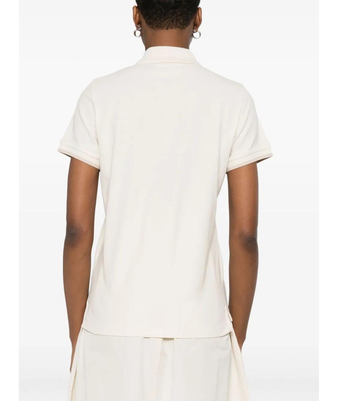 MONCLER Белая хлопковая футболка, фото 4