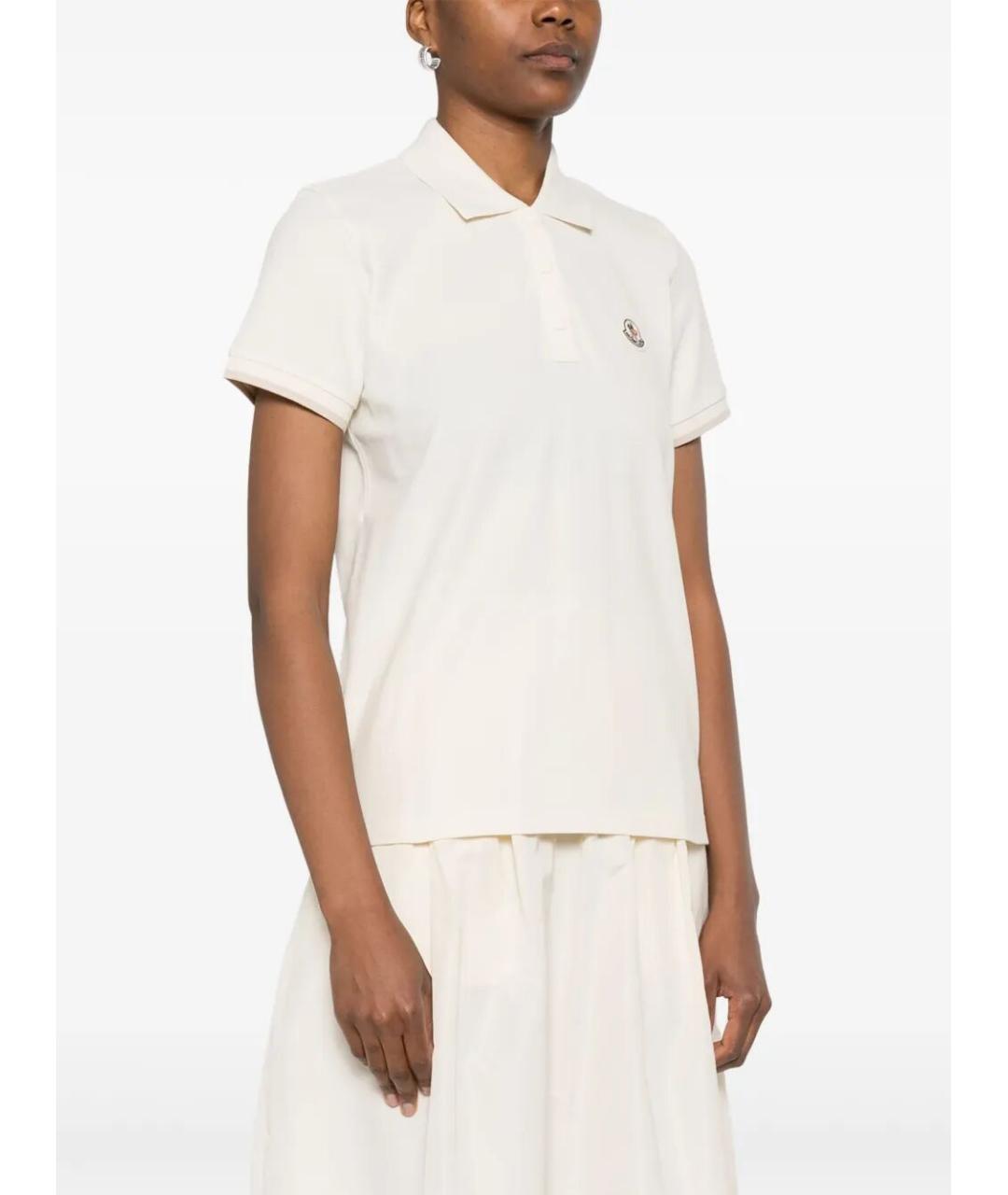 MONCLER Белая хлопковая футболка, фото 3