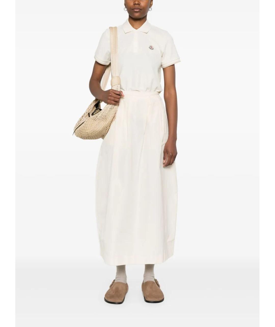 MONCLER Белая хлопковая футболка, фото 2