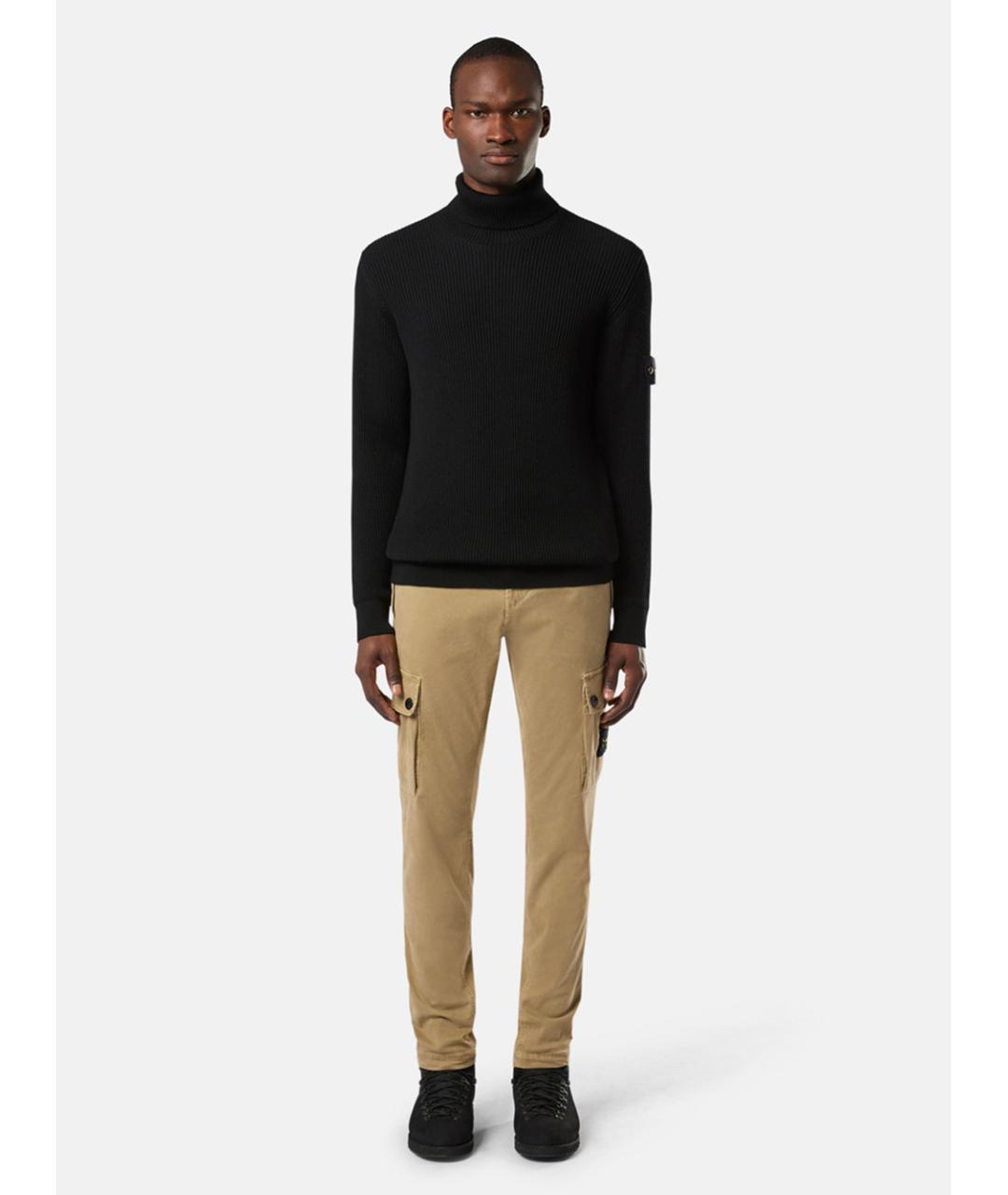 STONE ISLAND Черный шерстяной джемпер / свитер, фото 3