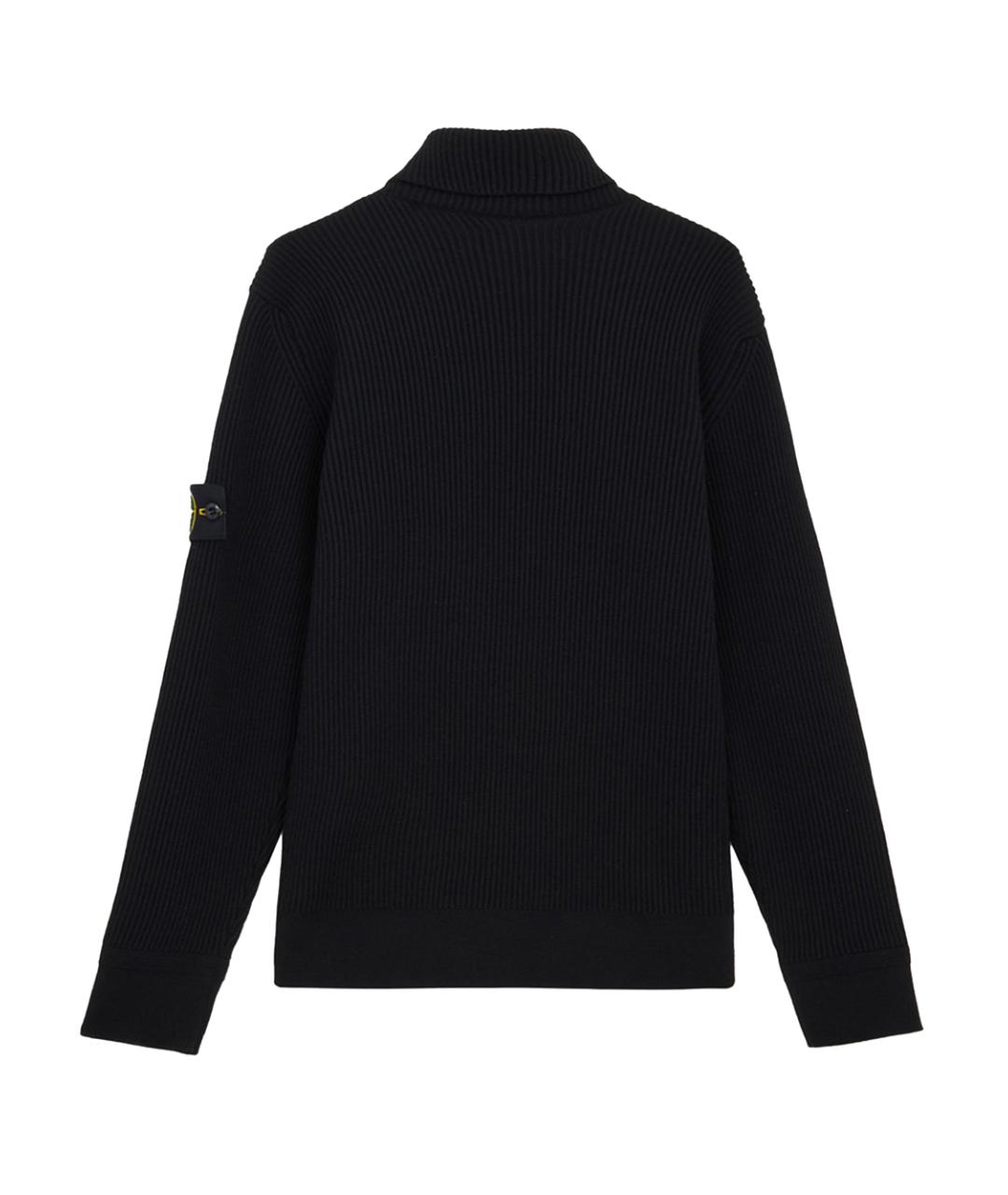 STONE ISLAND Черный шерстяной джемпер / свитер, фото 2