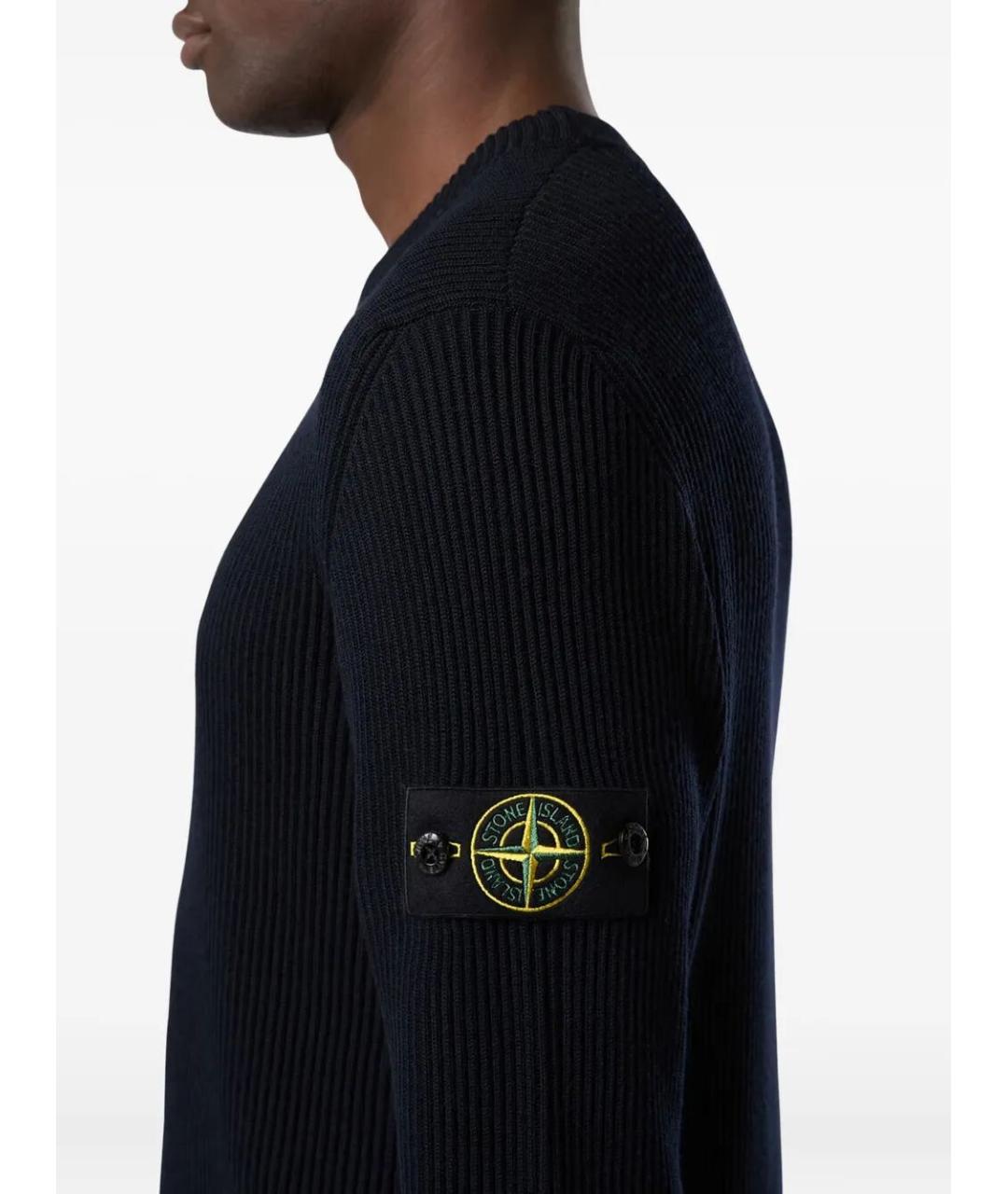 STONE ISLAND Синий шерстяной джемпер / свитер, фото 5