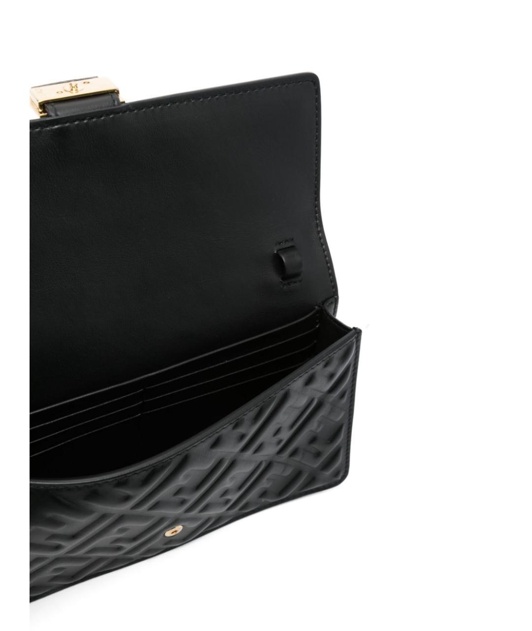 FENDI Черный кожаный кошелек, фото 2
