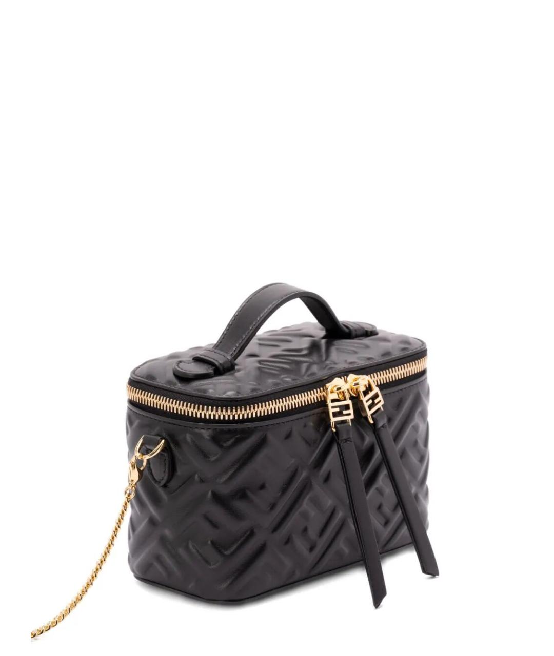 FENDI Черная кожаная сумка через плечо, фото 4