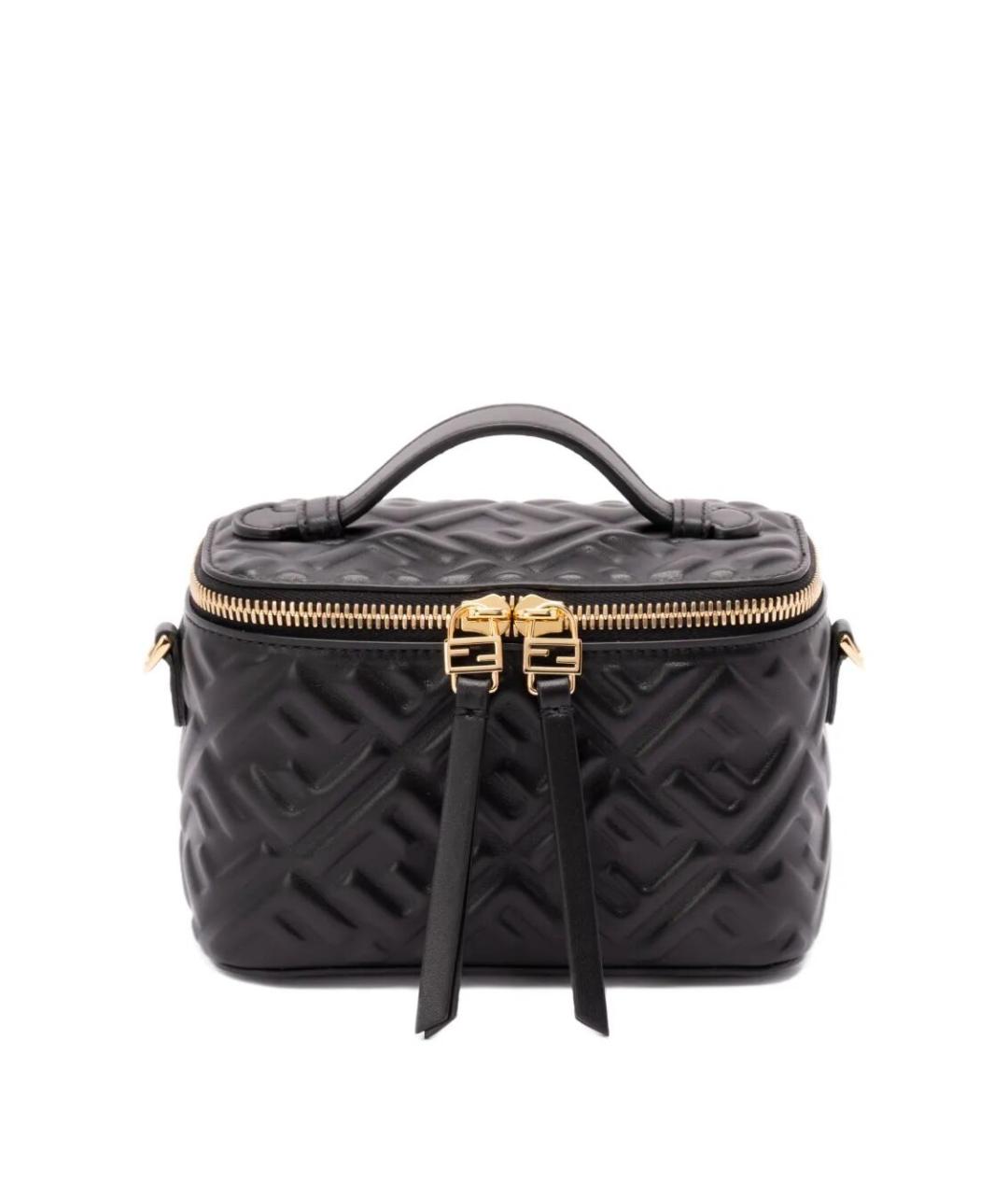 FENDI Черная кожаная сумка через плечо, фото 1