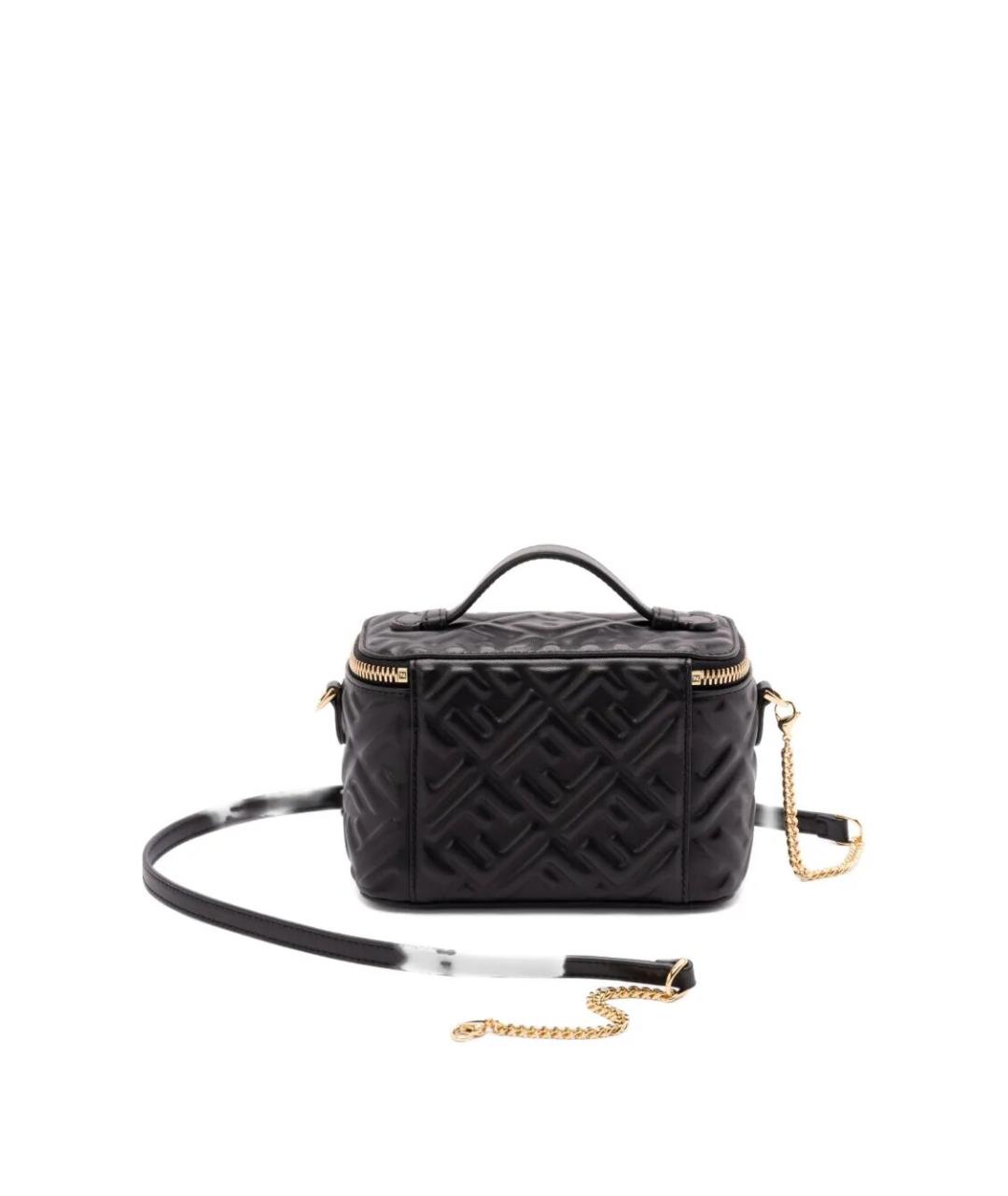 FENDI Черная кожаная сумка через плечо, фото 2