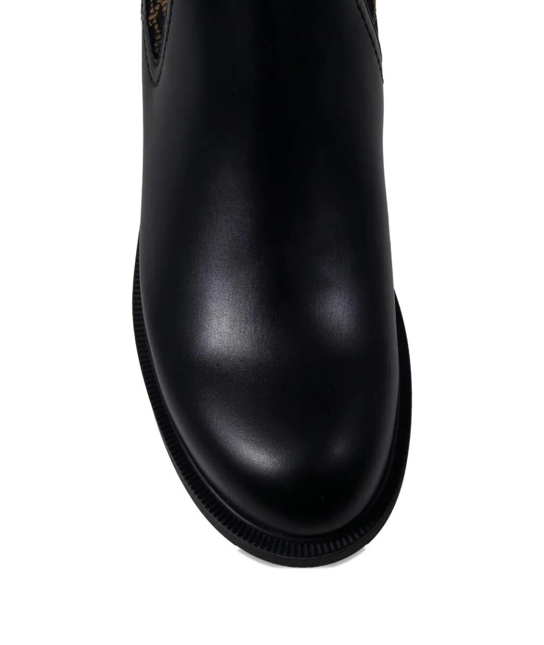 FENDI Черные кожаные ботинки, фото 4