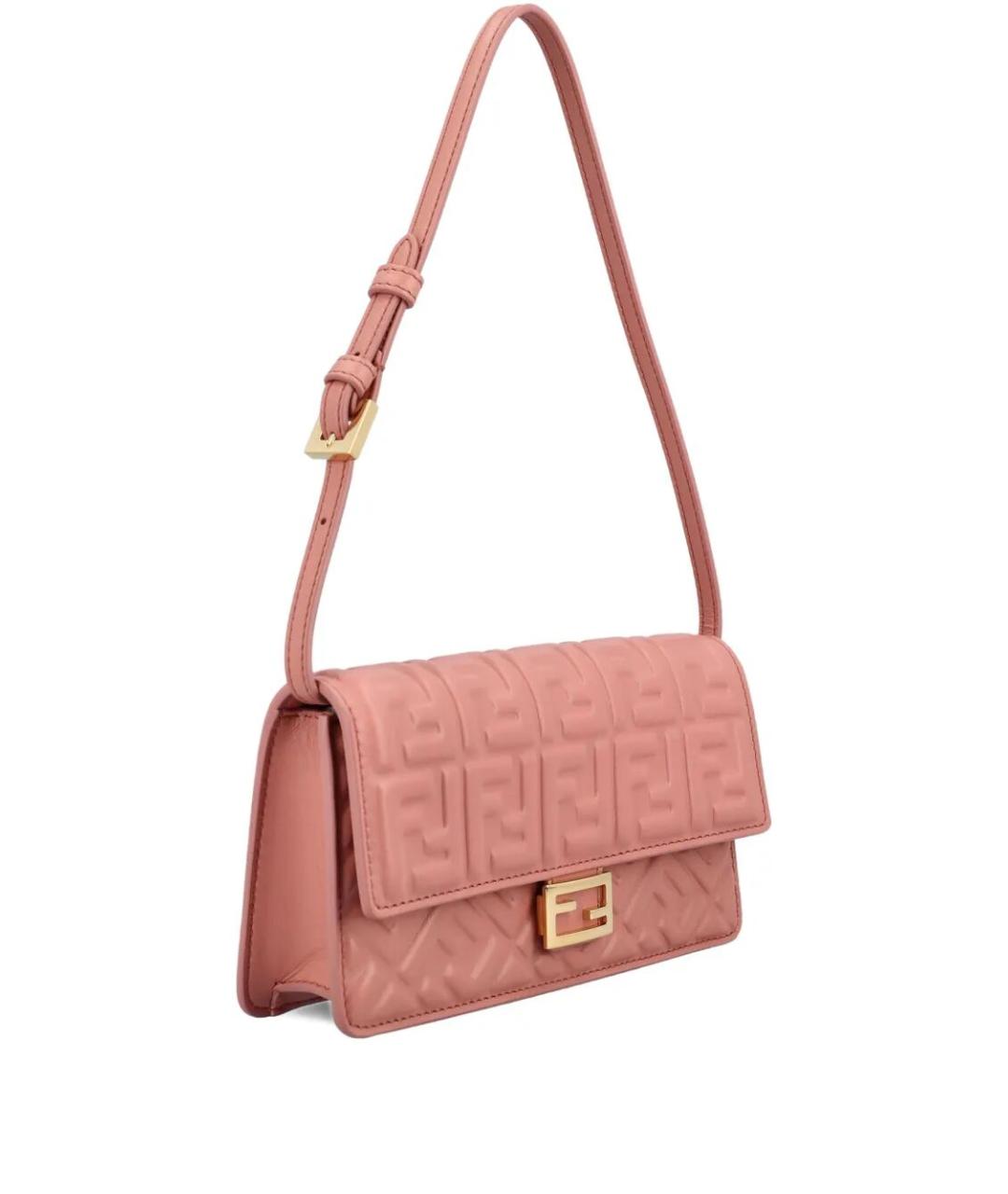 FENDI Розовый кожаный кошелек, фото 2