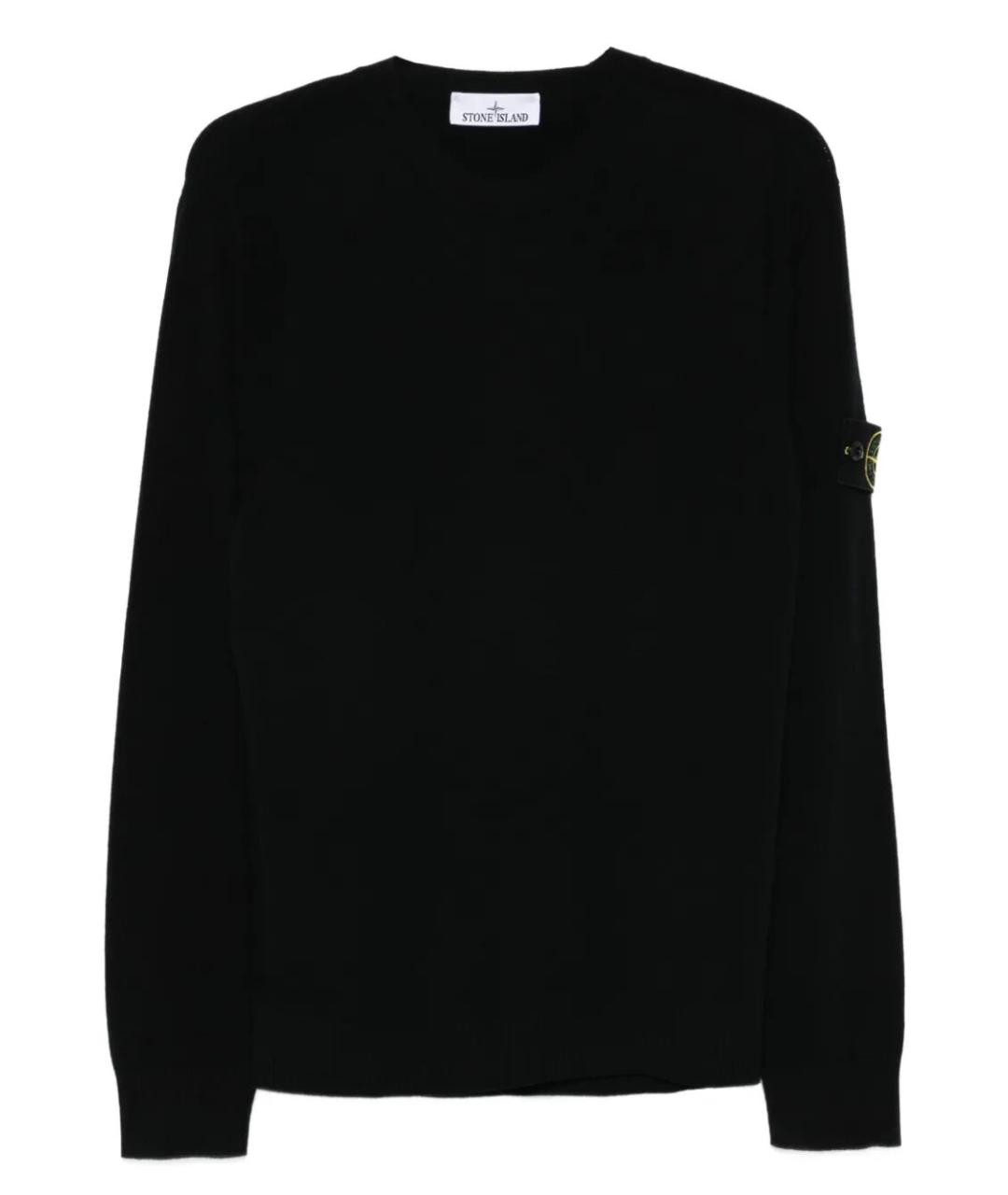 STONE ISLAND Черный шерстяной джемпер / свитер, фото 1