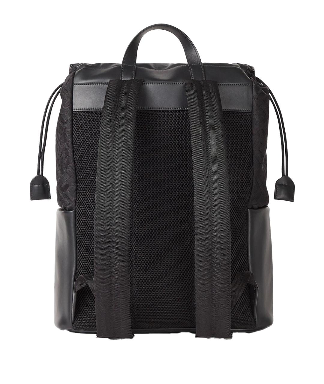 FENDI Черный жаккардовый рюкзак, фото 3