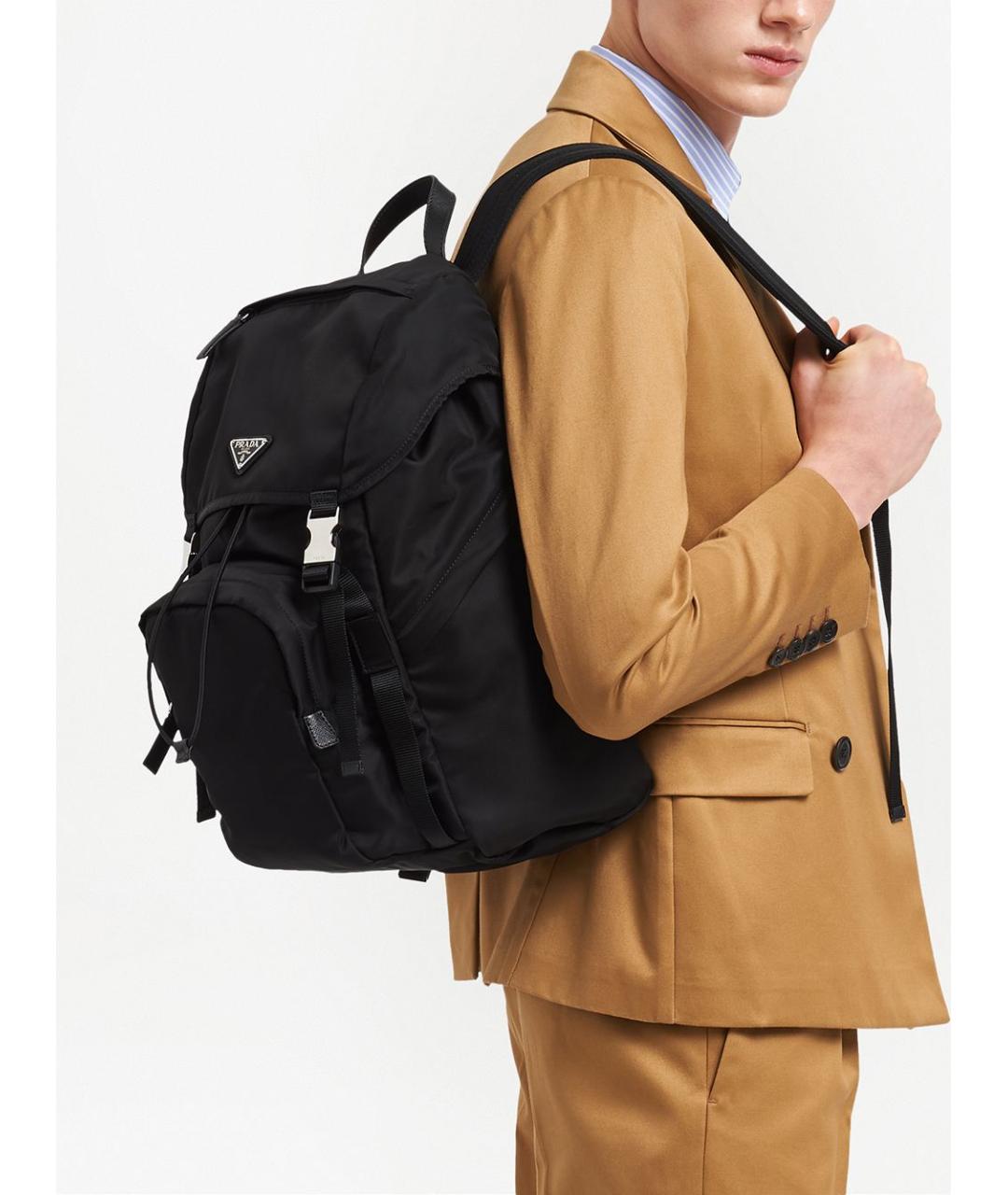 PRADA Черный синтетический рюкзак, фото 6
