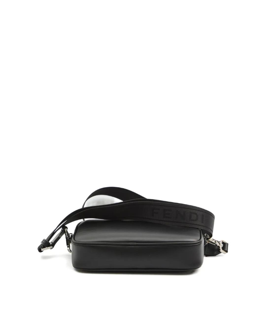 FENDI Черная кожаная сумка на плечо, фото 4