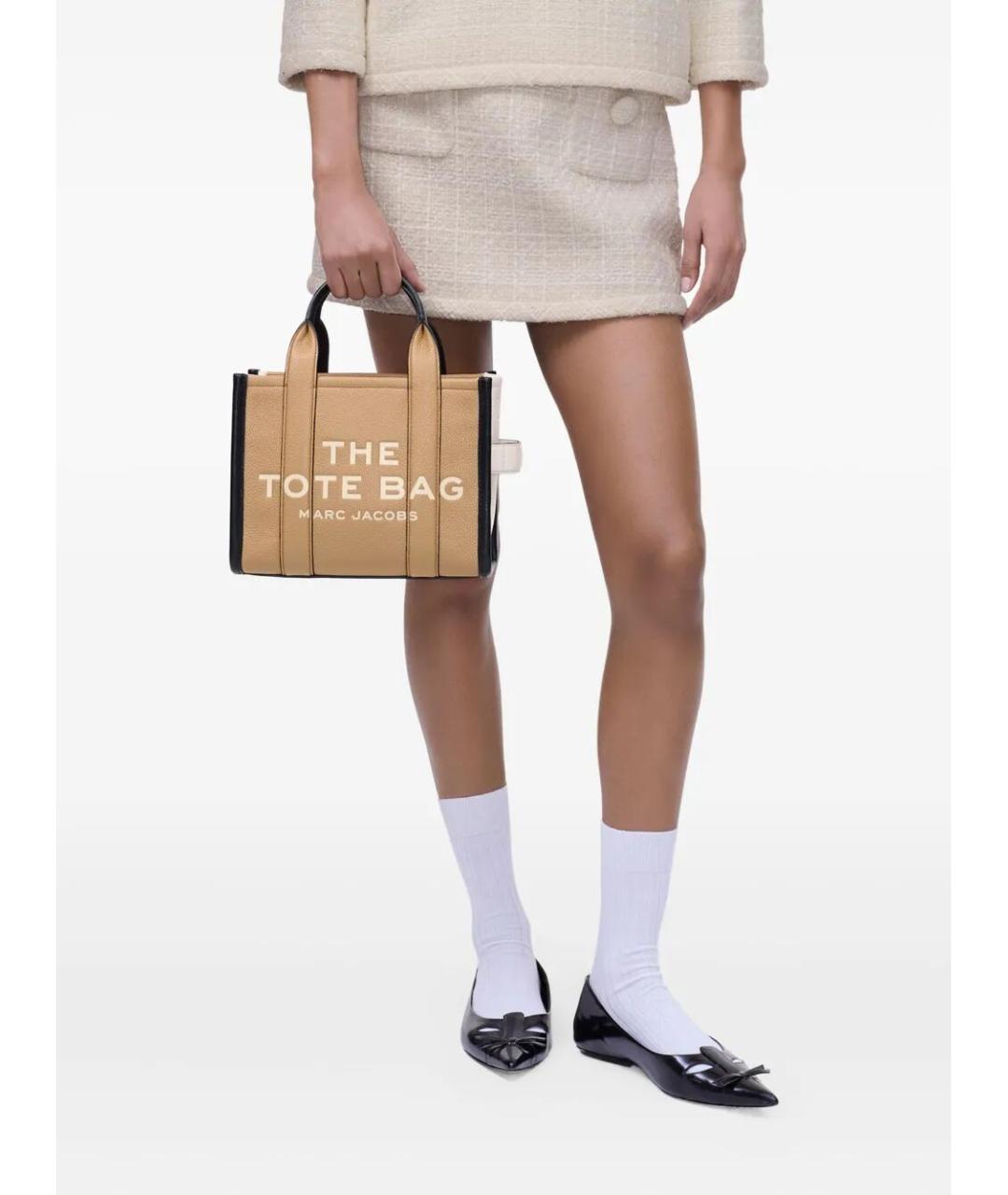 MARC JACOBS Бежевая кожаная сумка тоут, фото 3