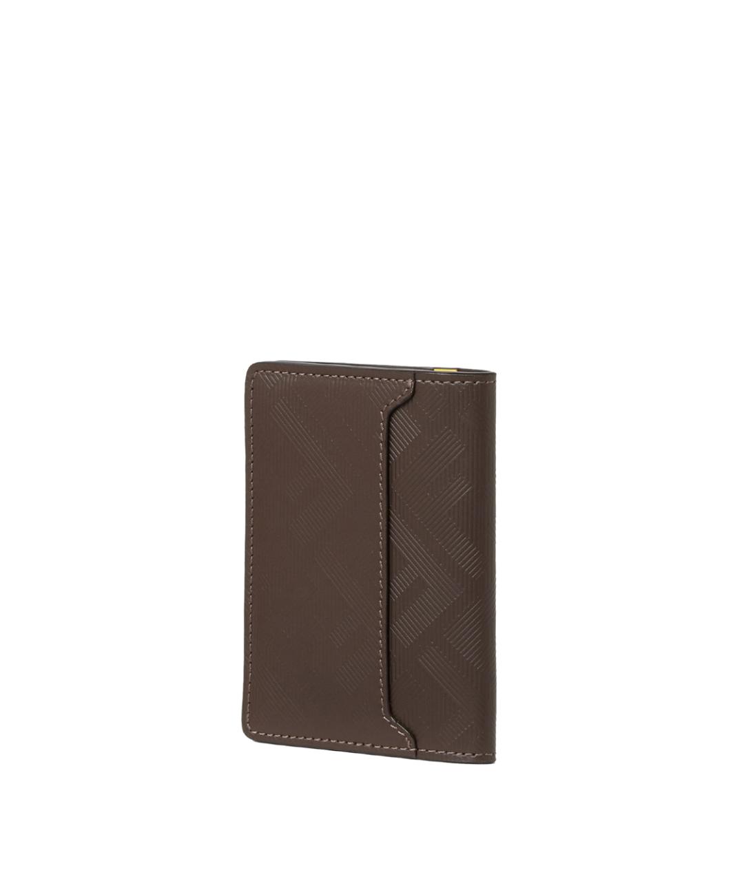 FENDI Коричневый кожаный кардхолдер, фото 3