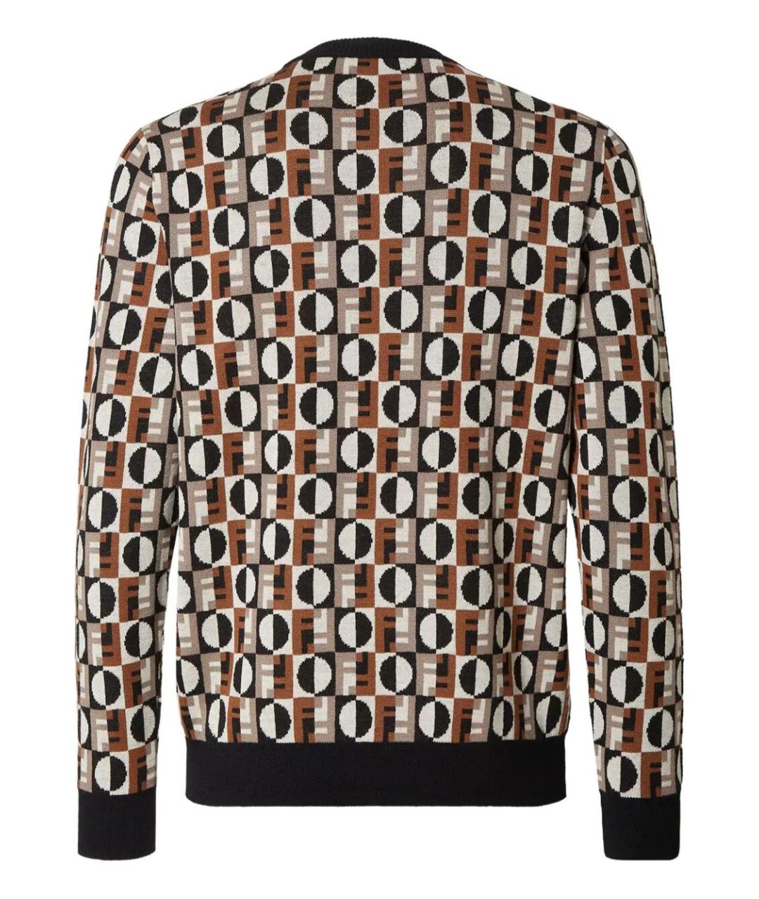 FENDI Мульти шерстяной джемпер / свитер, фото 2