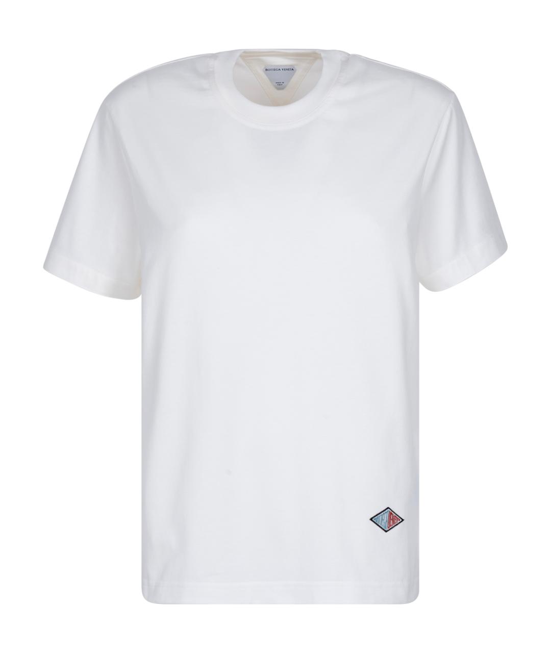 BOTTEGA VENETA Белая хлопковая футболка, фото 1