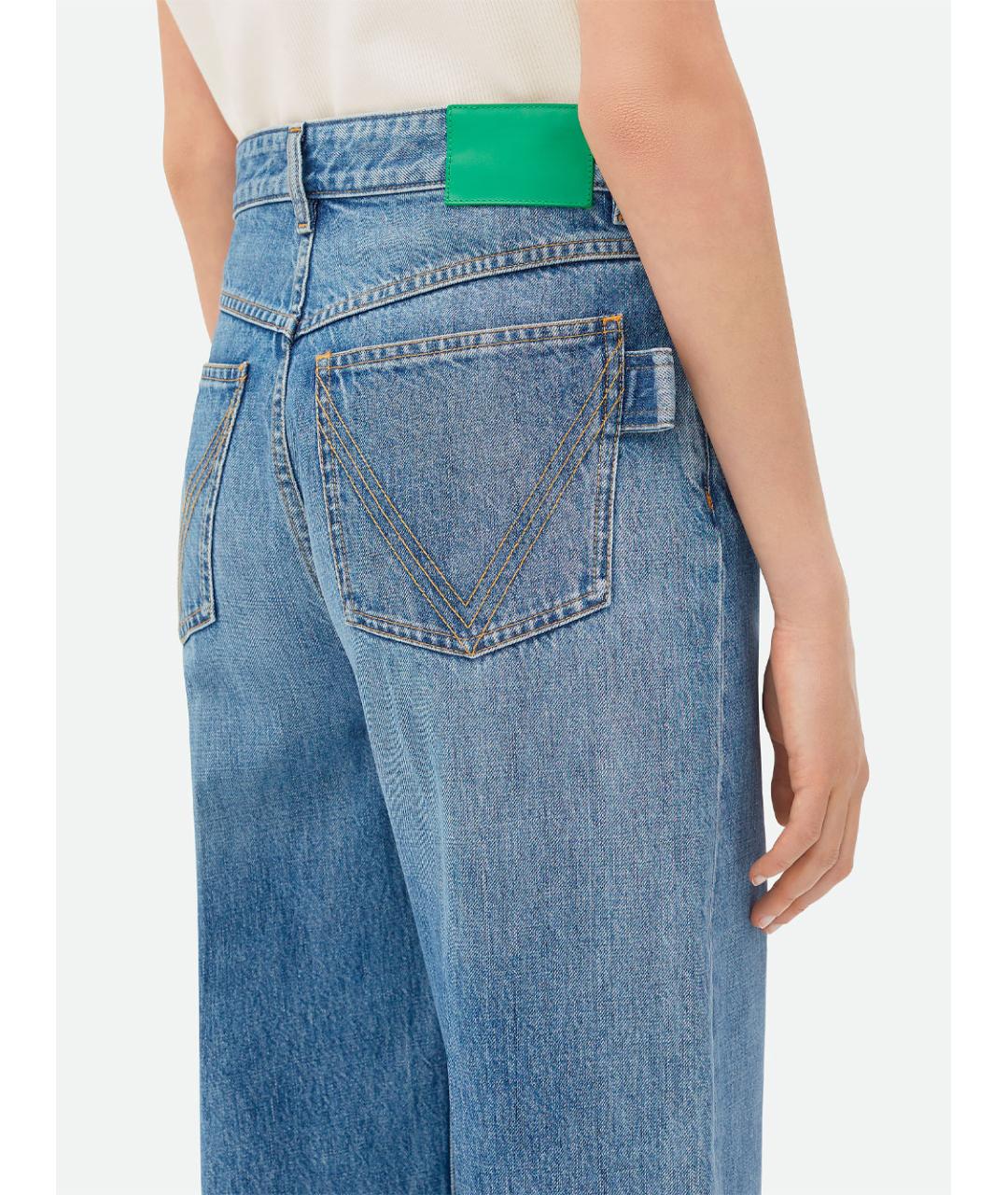 BOTTEGA VENETA Голубые хлопковые прямые джинсы, фото 6