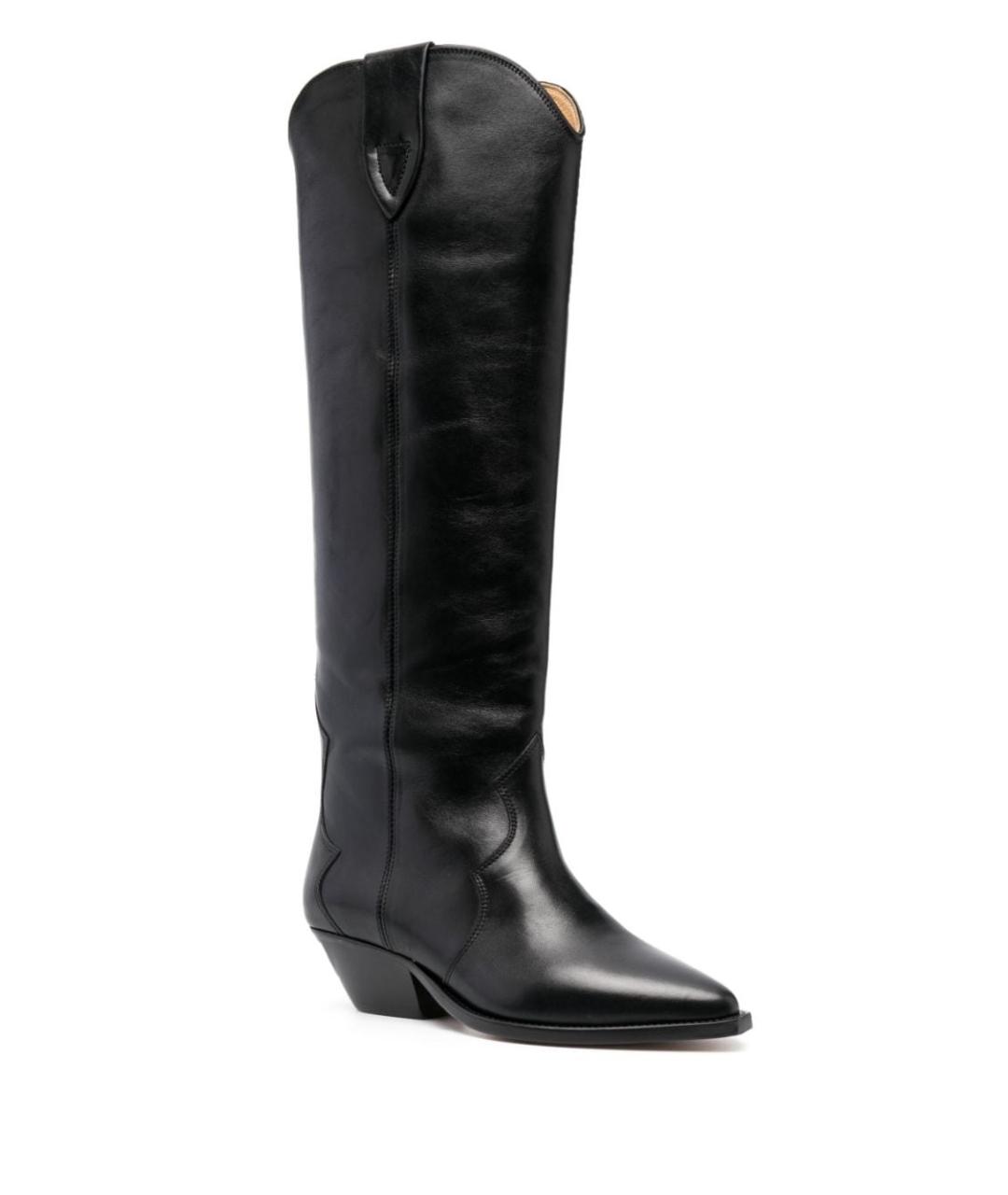 ISABEL MARANT Черные кожаные сапоги, фото 2