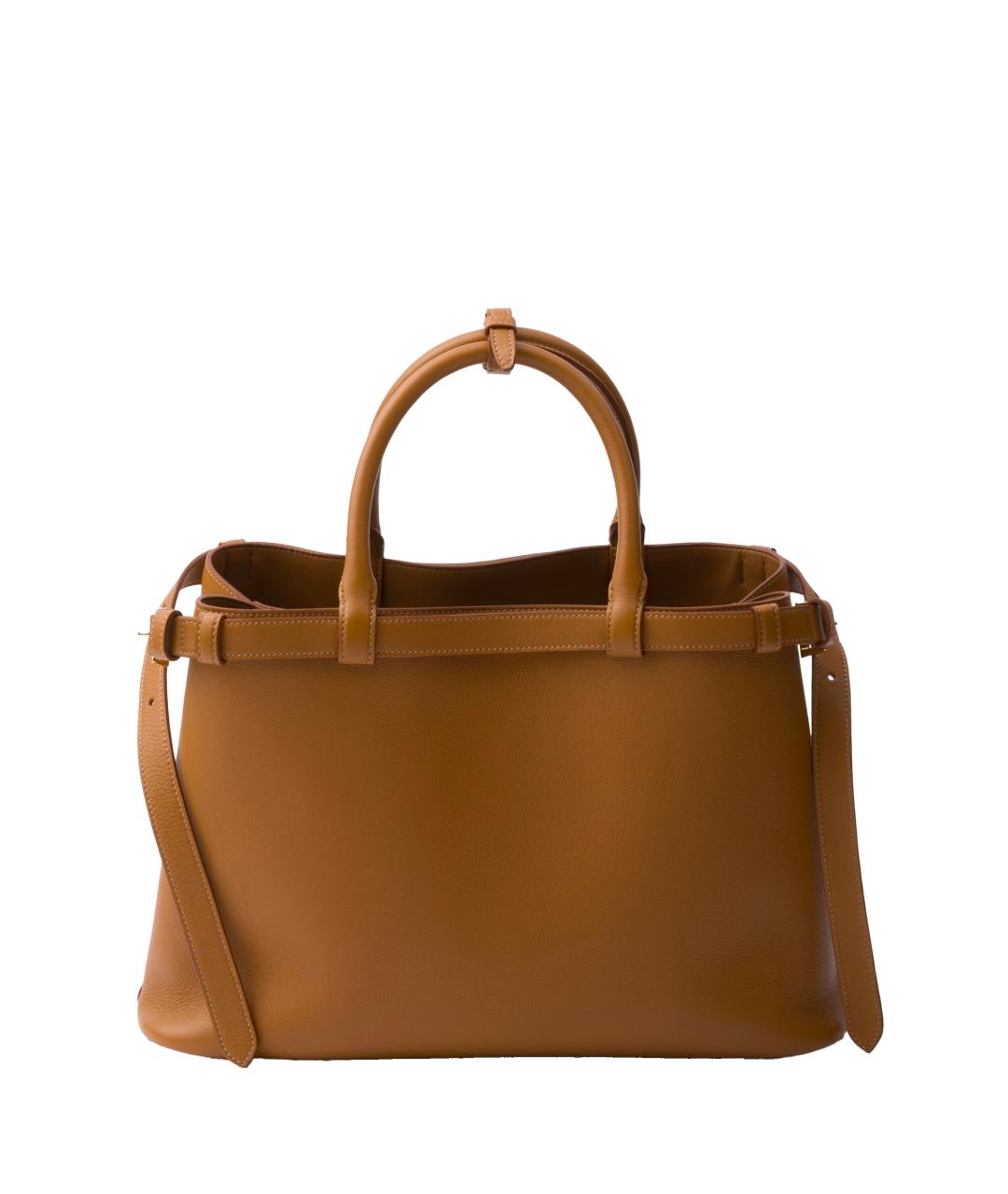 PRADA Коричневая кожаная сумка тоут, фото 2