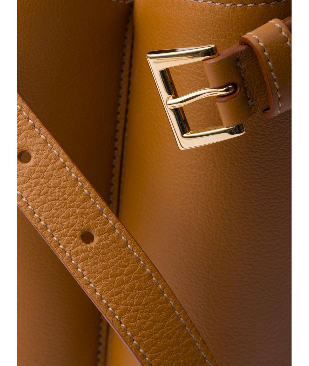 PRADA Коричневая кожаная сумка тоут, фото 4