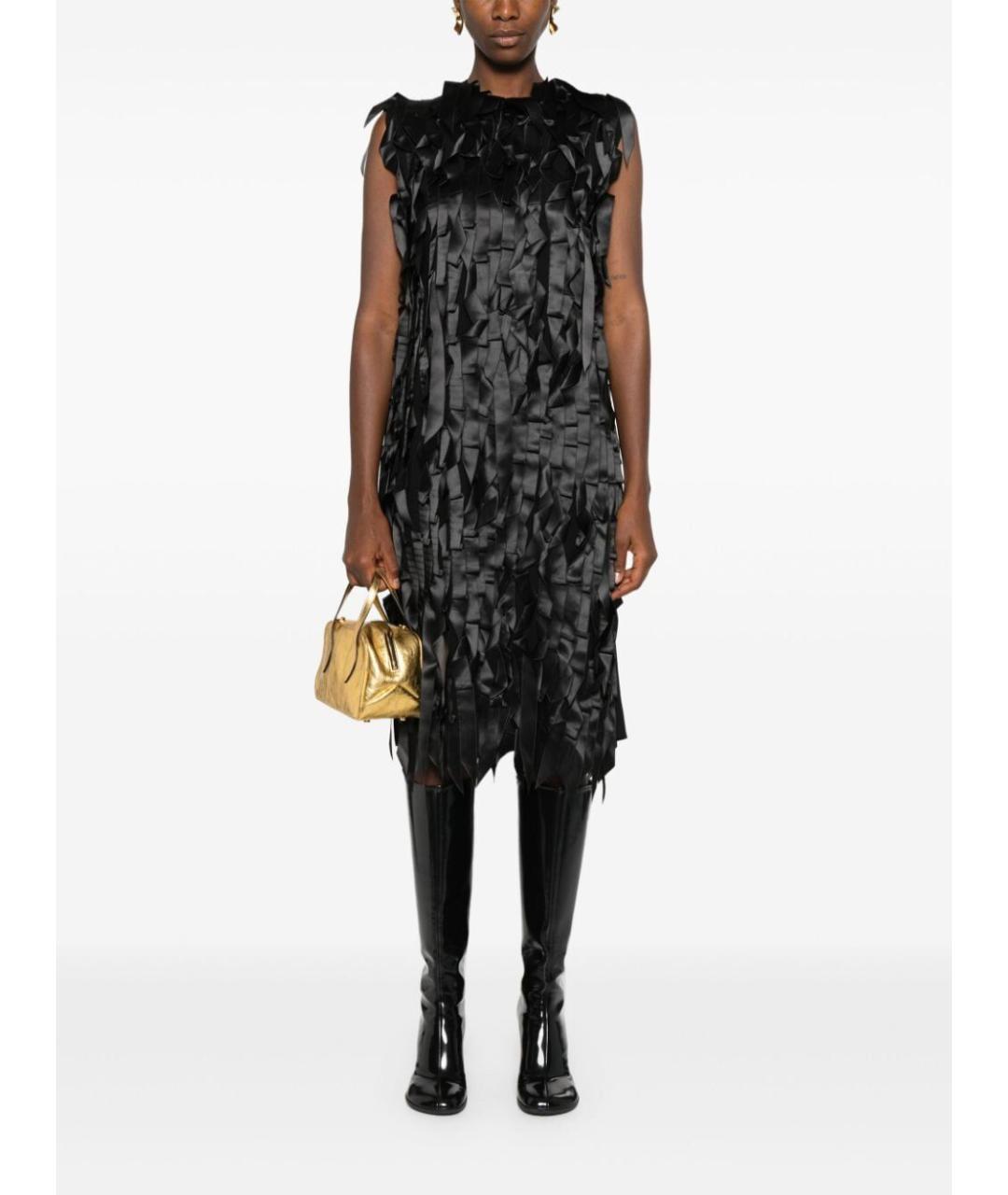 PRADA Черное полиэстеровое вечернее платье, фото 5