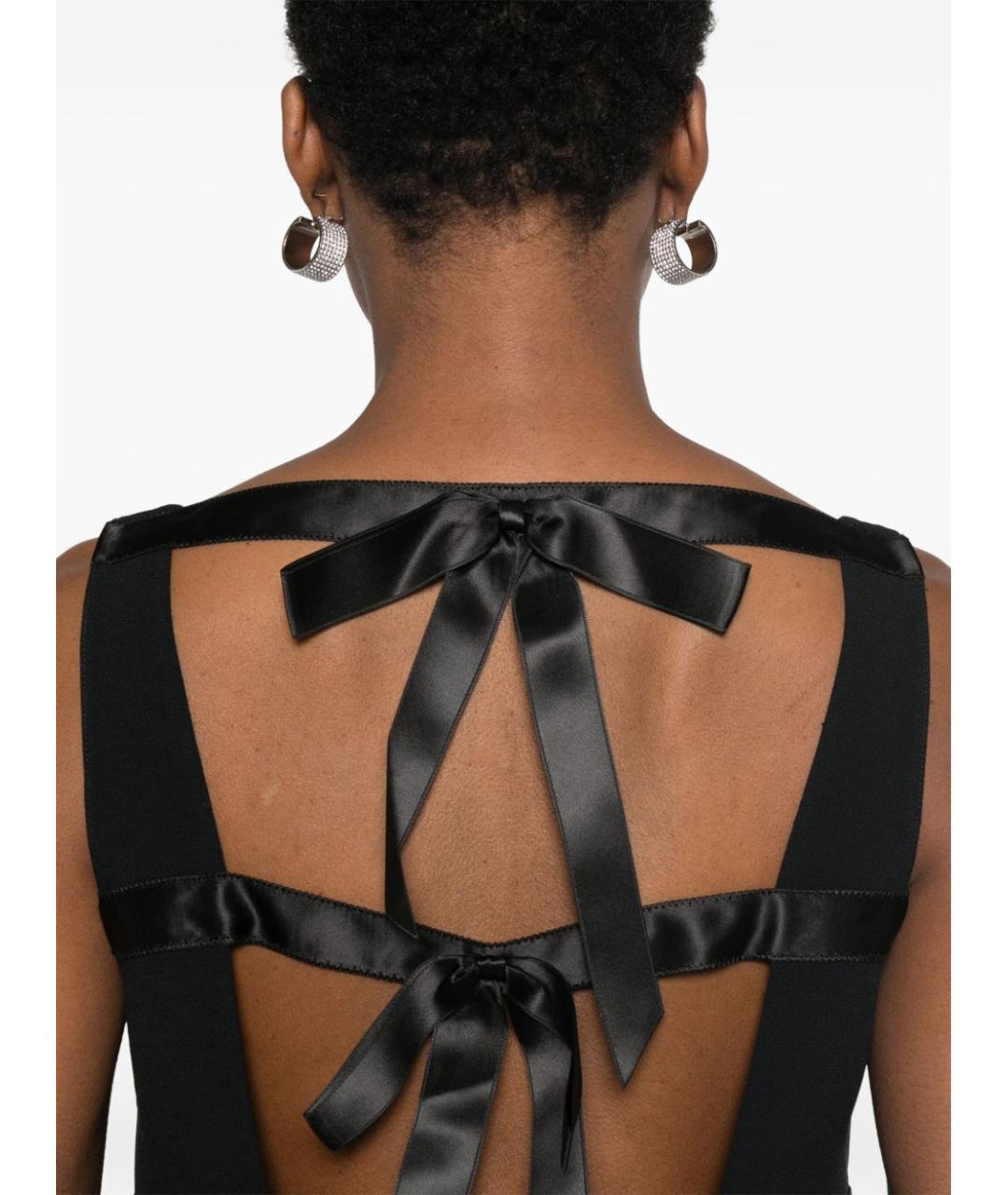 PRADA Черное ацетатное коктейльное платье, фото 3