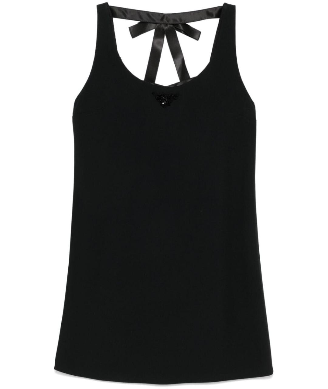 PRADA Черное ацетатное коктейльное платье, фото 1