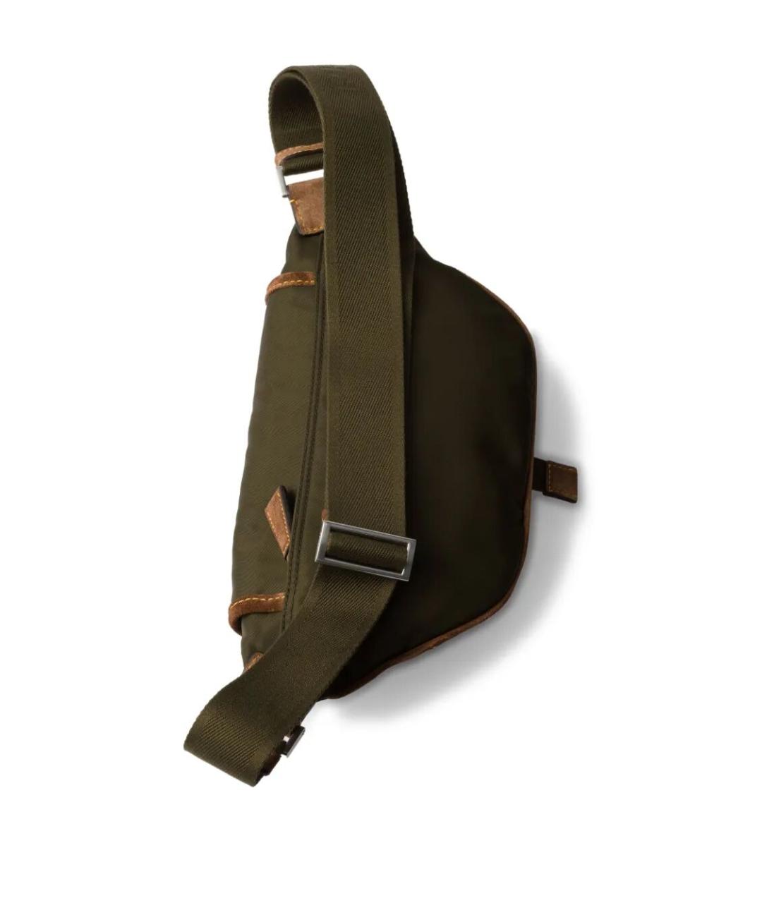 PRADA Зеленая синтетическая сумка на плечо, фото 3