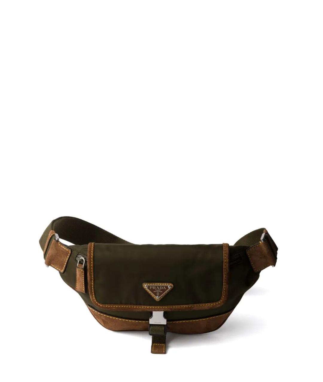 PRADA Зеленая синтетическая сумка на плечо, фото 1