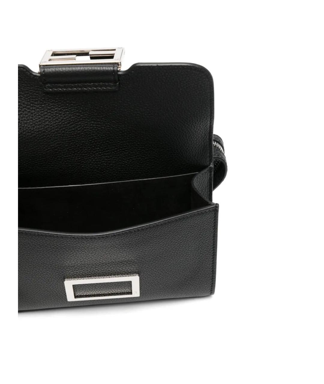 FENDI Черная кожаная сумка на плечо, фото 5