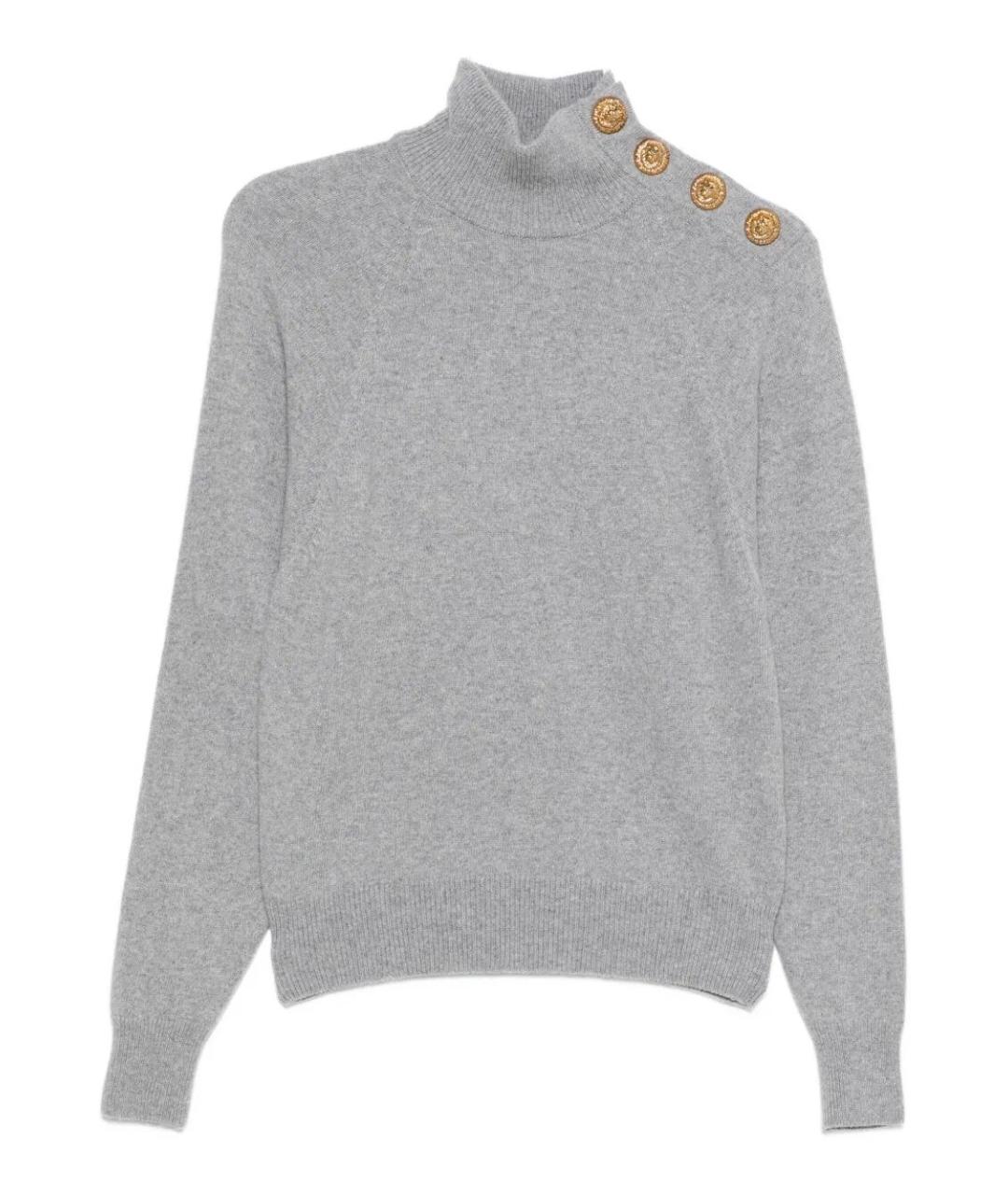 BALMAIN Серый кашемировый джемпер / свитер, фото 1