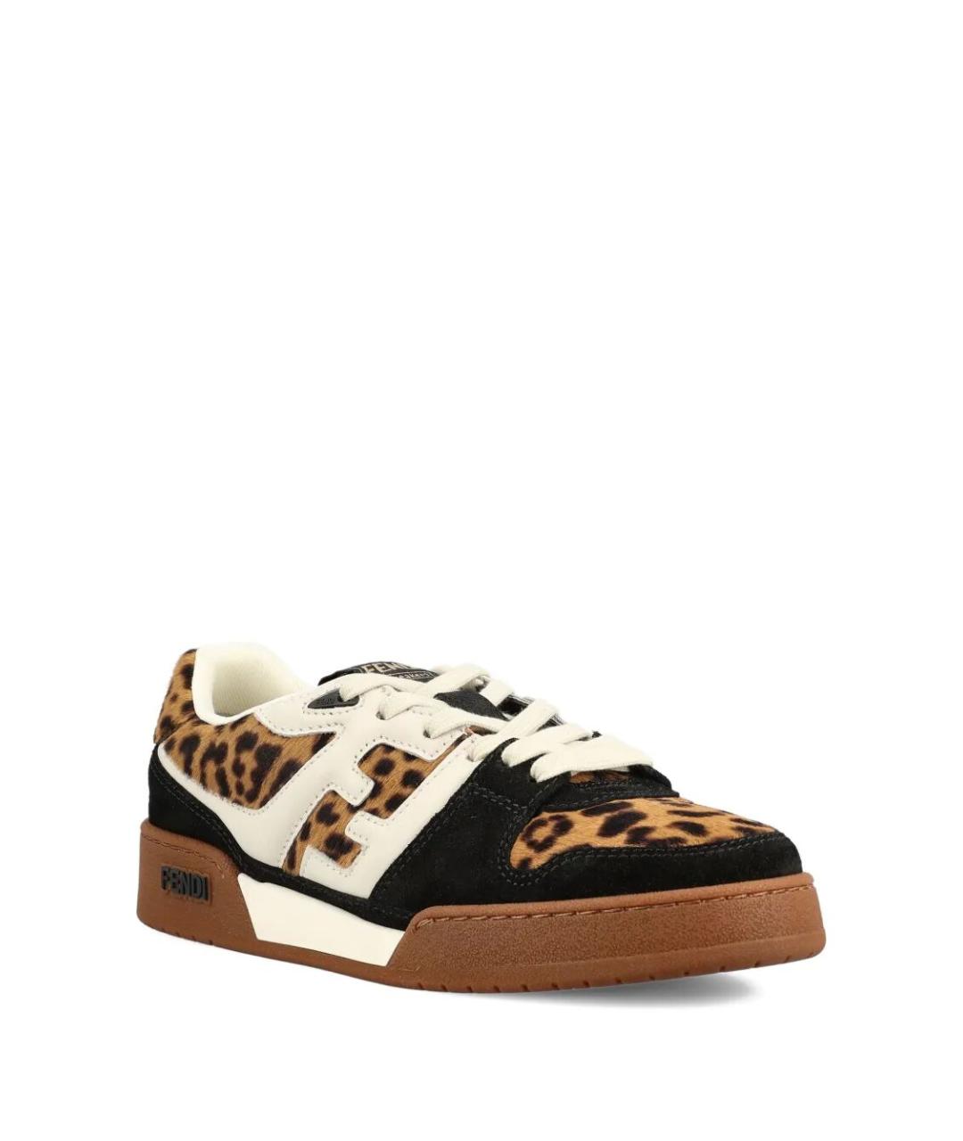 FENDI Мульти кожаные кеды, фото 2