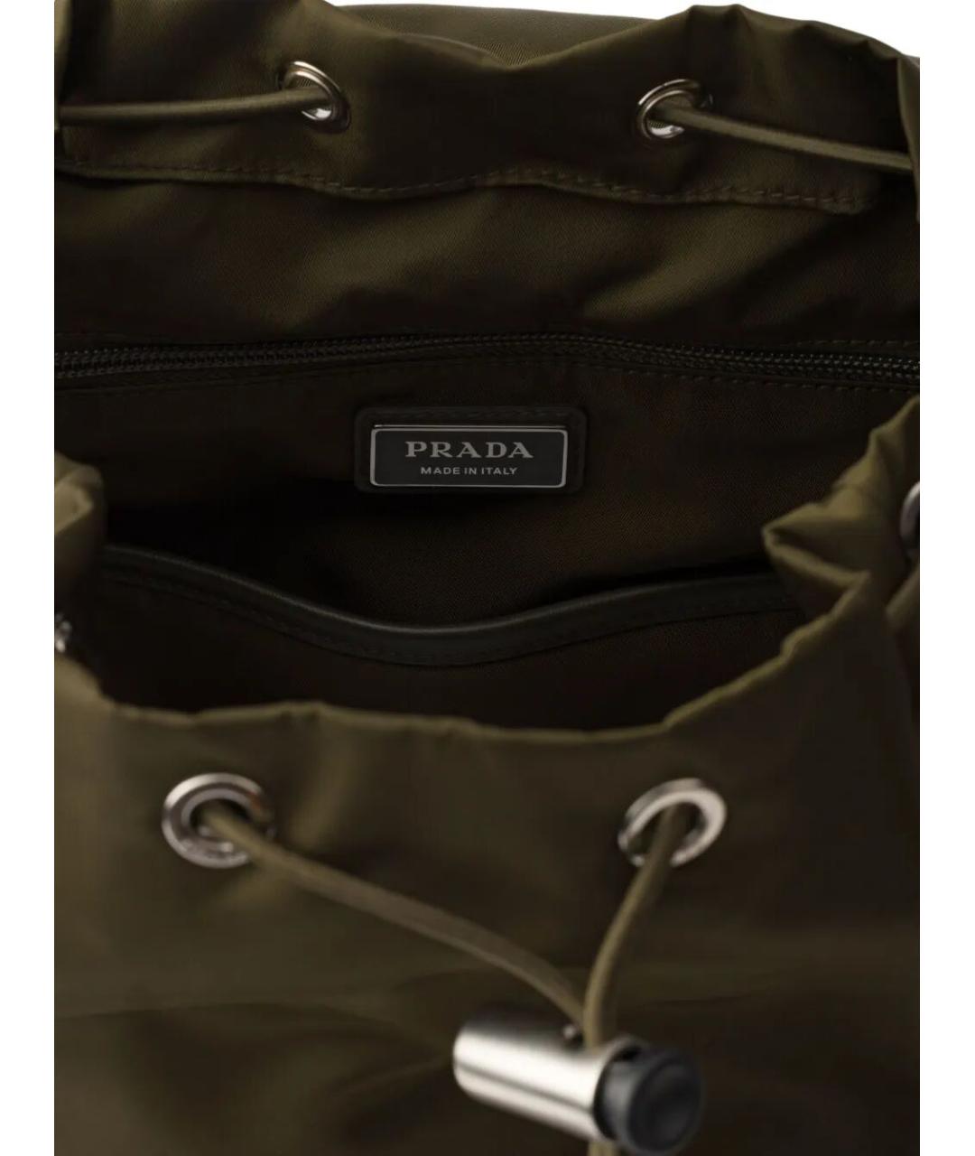 PRADA Хаки синтетический рюкзак, фото 6