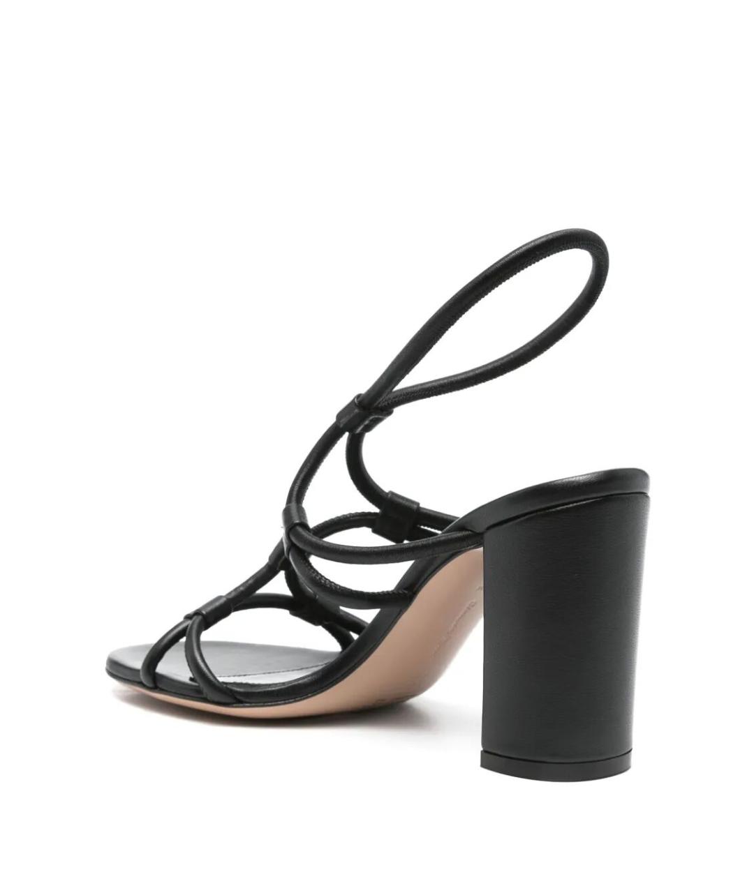 GIANVITO ROSSI Черные кожаные босоножки, фото 3