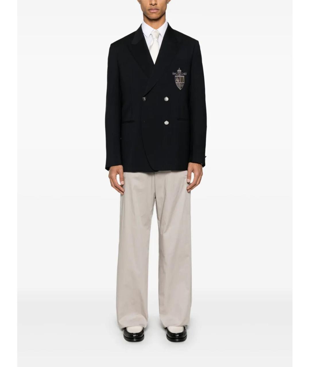 FENDI Бежевые хлопко-эластановые повседневные брюки, фото 5