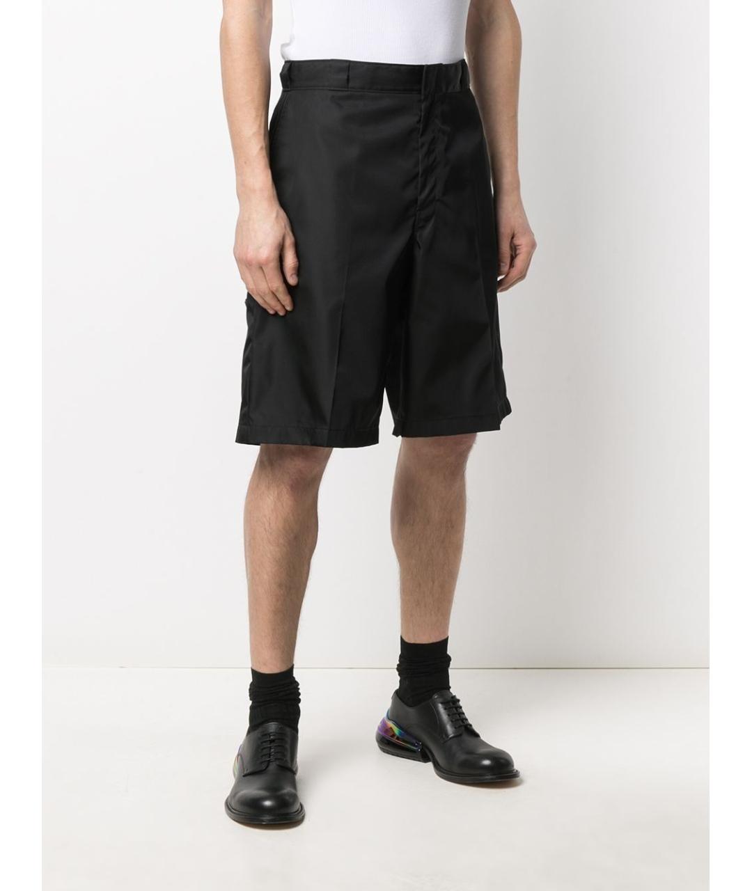 PRADA Черные полиамидовые шорты, фото 4