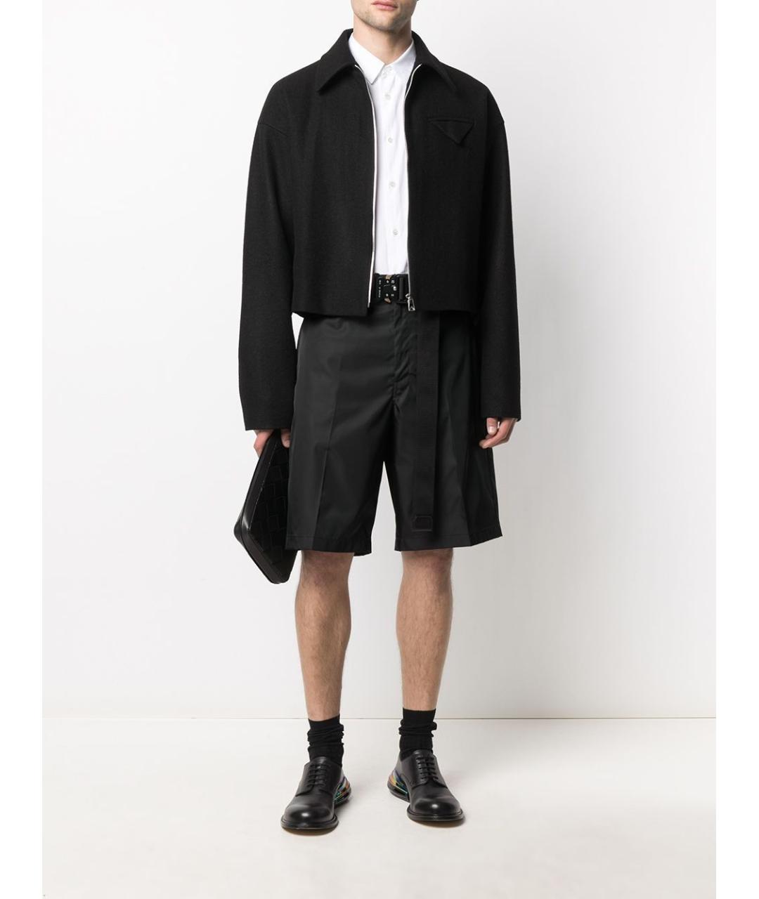 PRADA Черные полиамидовые шорты, фото 2