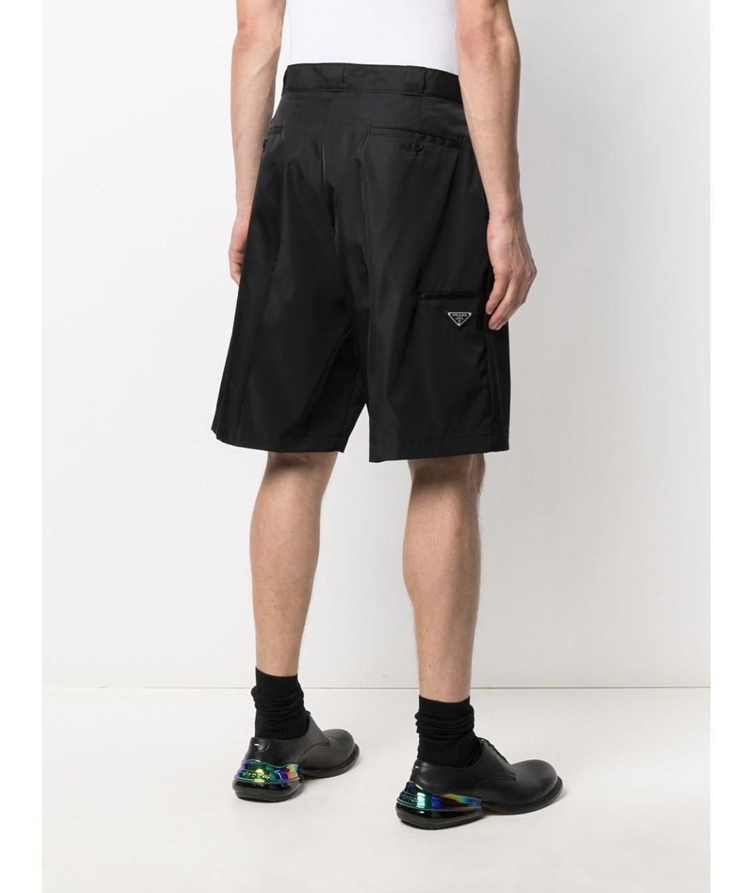 PRADA Черные полиамидовые шорты, фото 3