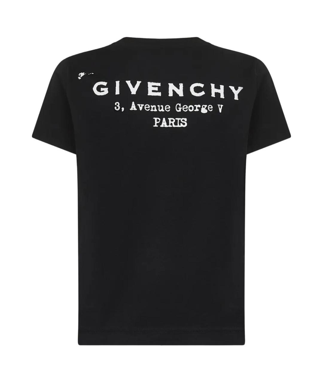 GIVENCHY Черная хлопковая футболка, фото 2