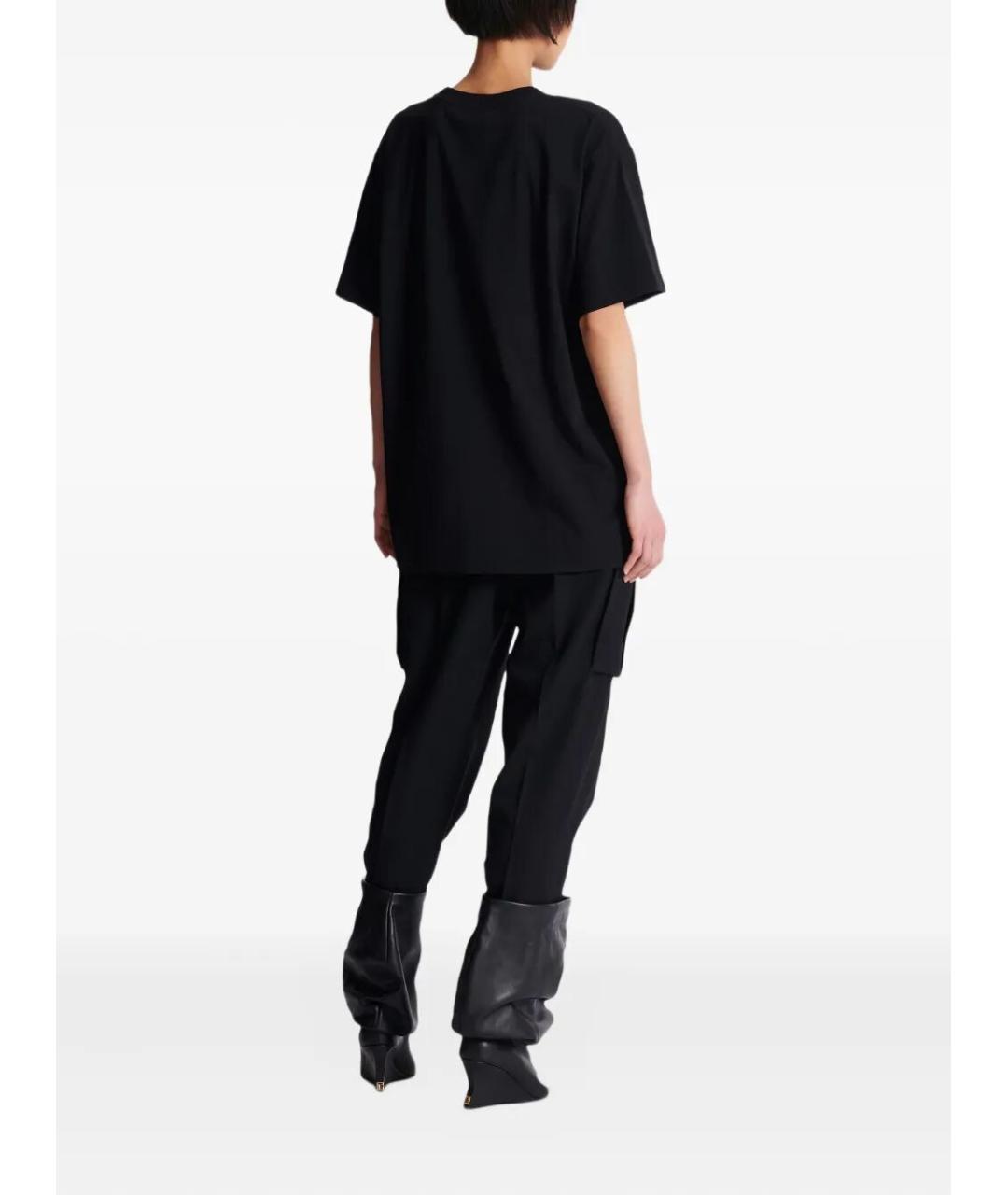 BALMAIN Черная хлопковая футболка, фото 3