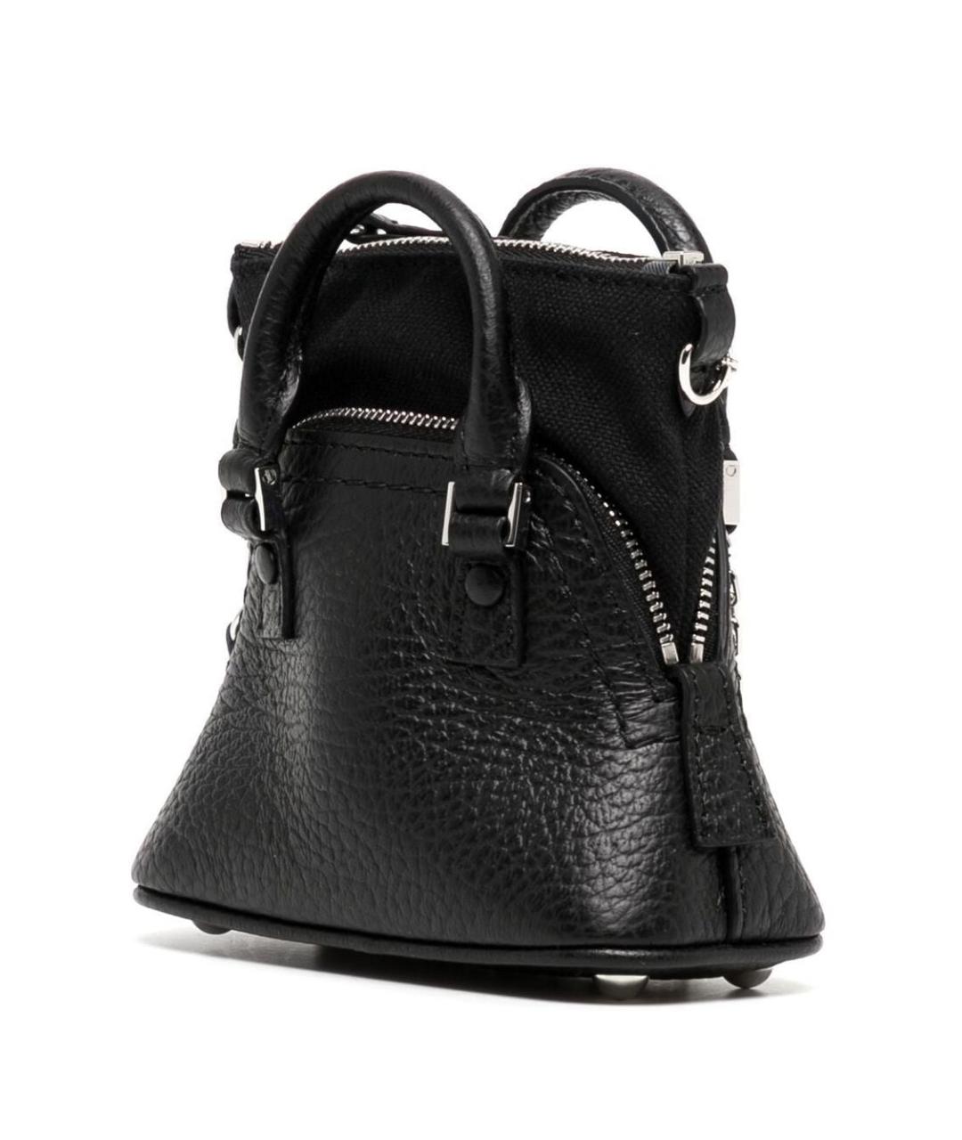 MAISON MARGIELA Черная кожаная сумка через плечо, фото 2