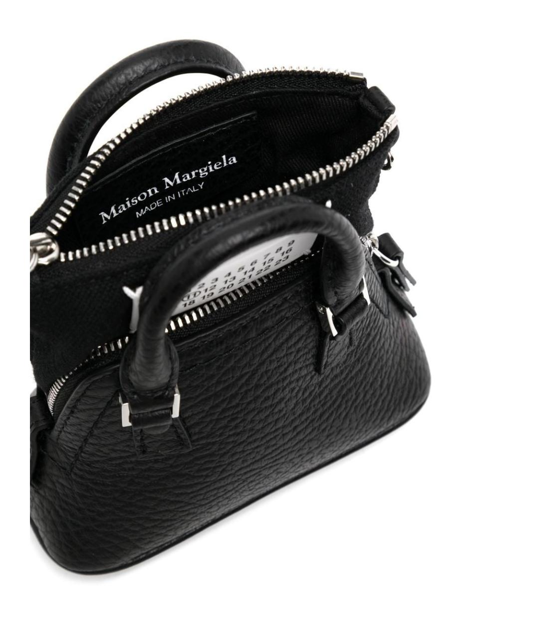 MAISON MARGIELA Черная кожаная сумка через плечо, фото 5
