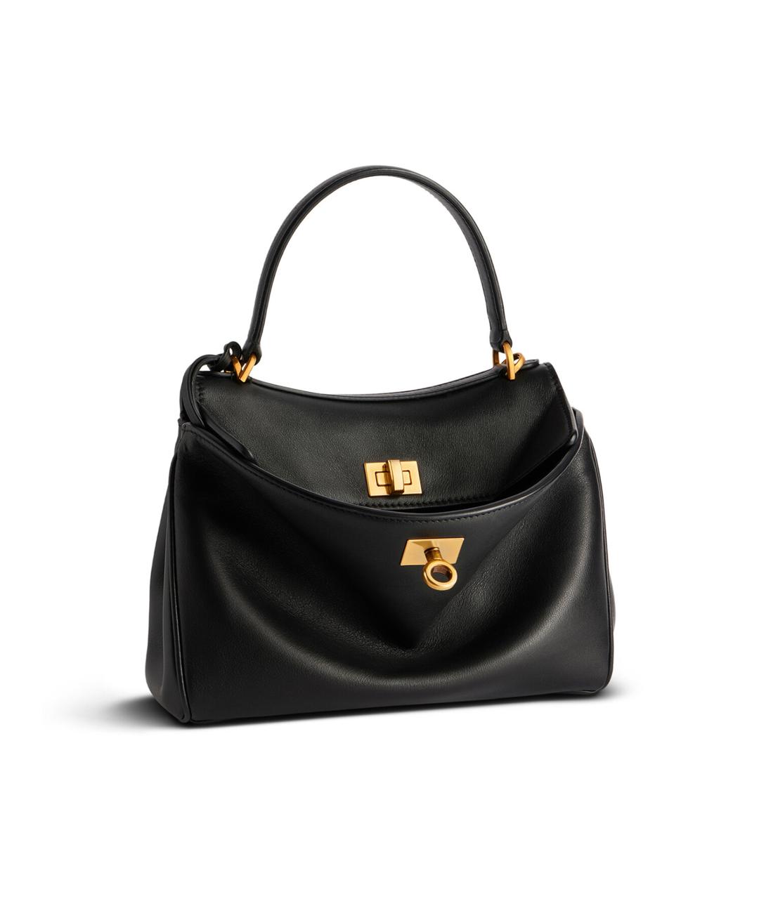 BALENCIAGA Черная кожаная сумка тоут, фото 3