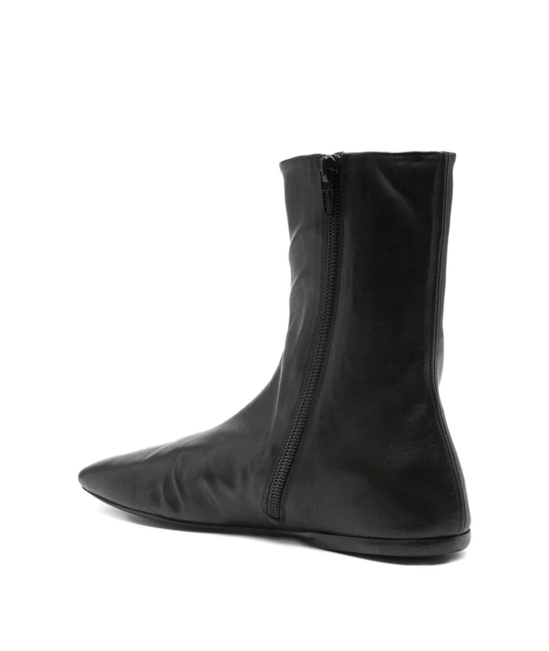 DRIES VAN NOTEN Черные кожаные ботинки, фото 3