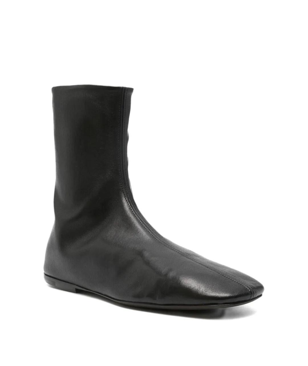 DRIES VAN NOTEN Черные кожаные ботинки, фото 2