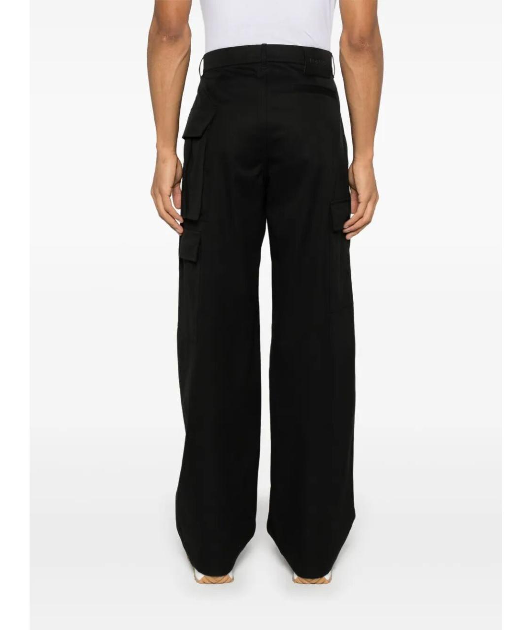 LOEWE Черные хлопковые повседневные брюки, фото 5