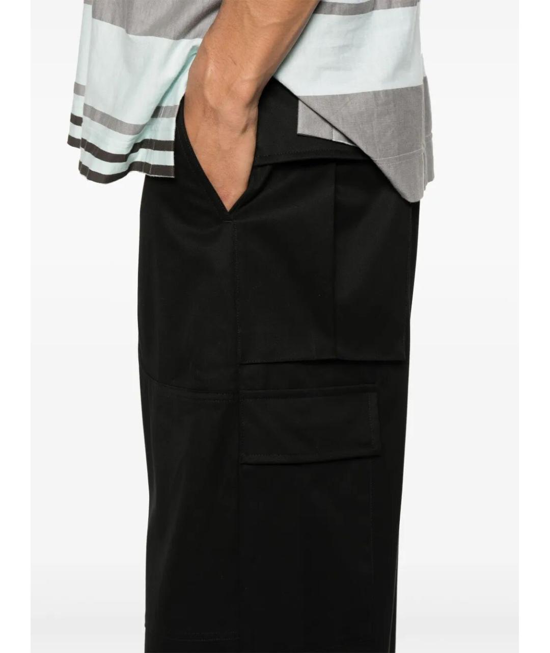 LOEWE Черные хлопковые повседневные брюки, фото 4