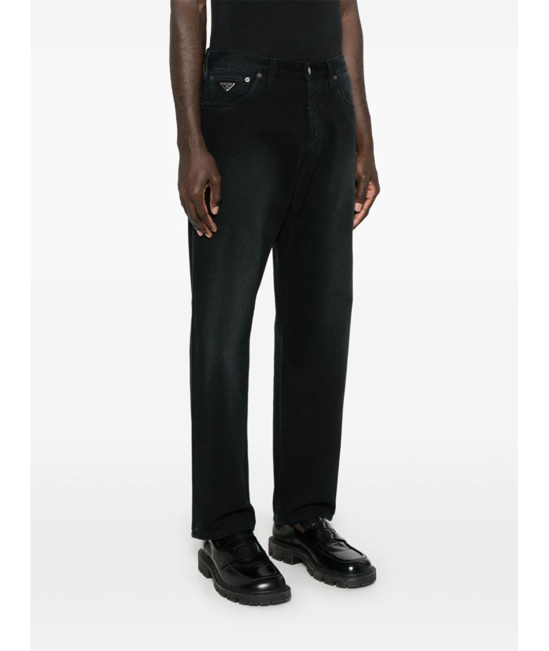 PRADA Черные хлопковые повседневные брюки, фото 2